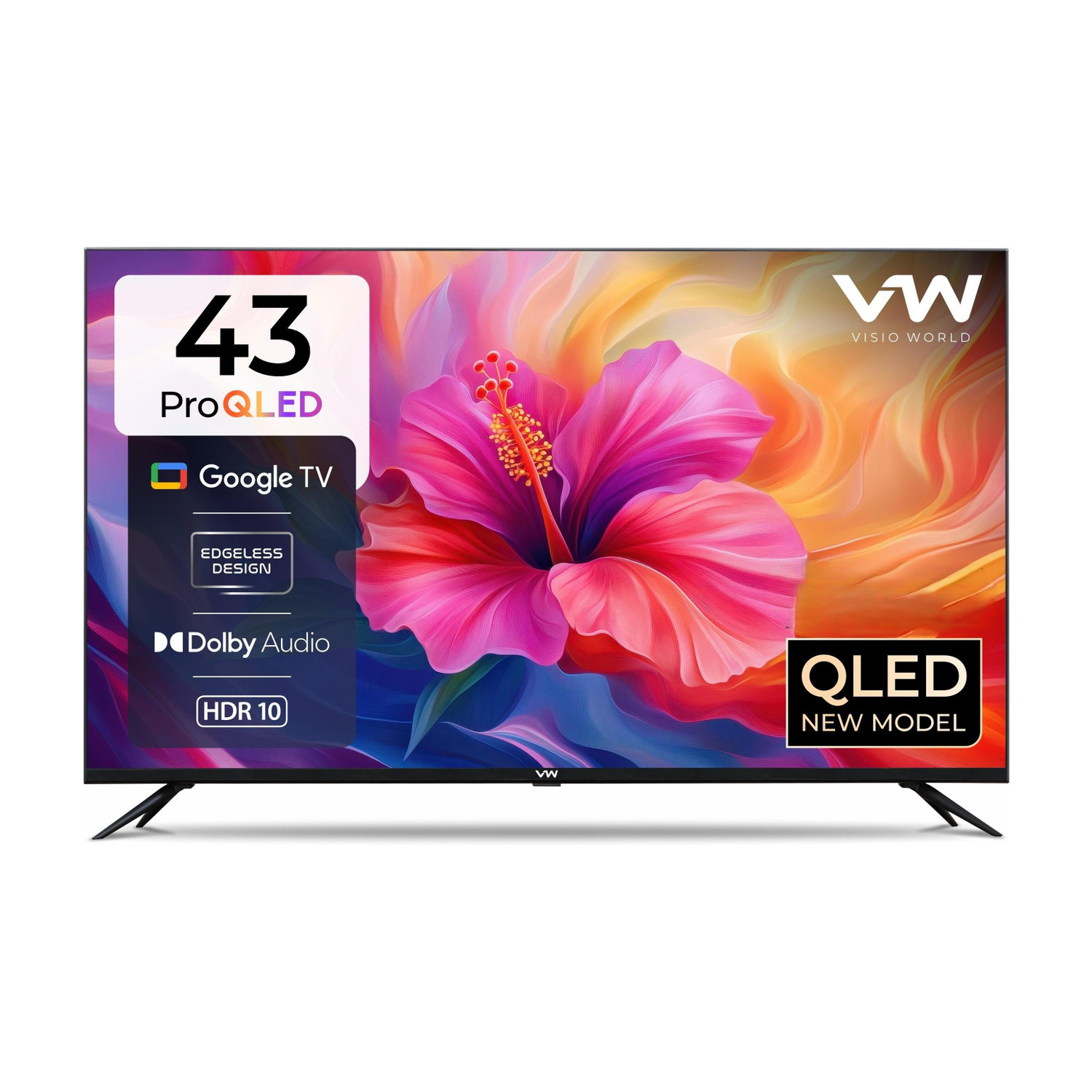VW 109 cm (43 inch) QLED Full HD Smart Google TV (VW43PRO) - Image 1