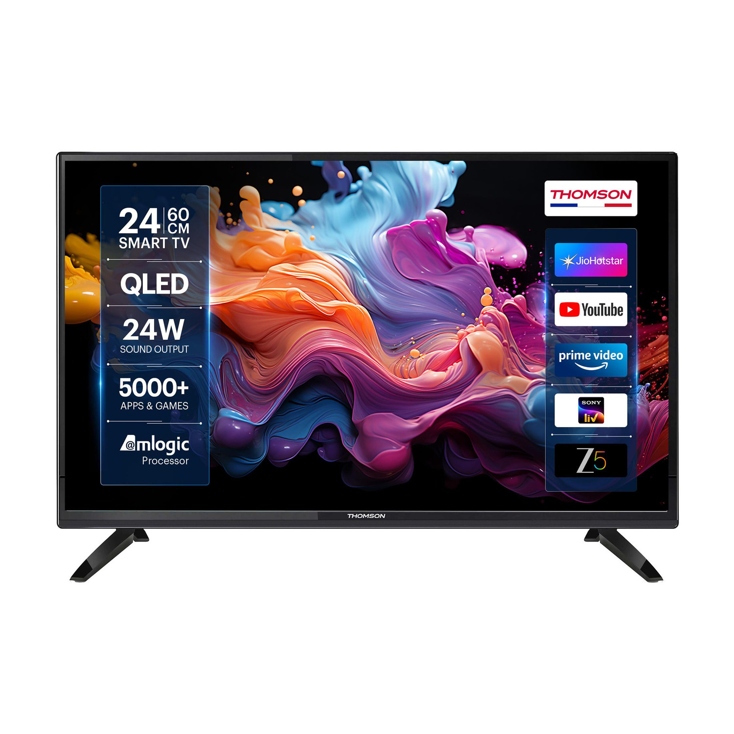 Thomson Alpha QLED 60 cm (24 inch) QLED HD Ready Smart Linux TV with 24W Sound Output | Web Browser | Sports Mode | Bezel Design Online at best Prices In India