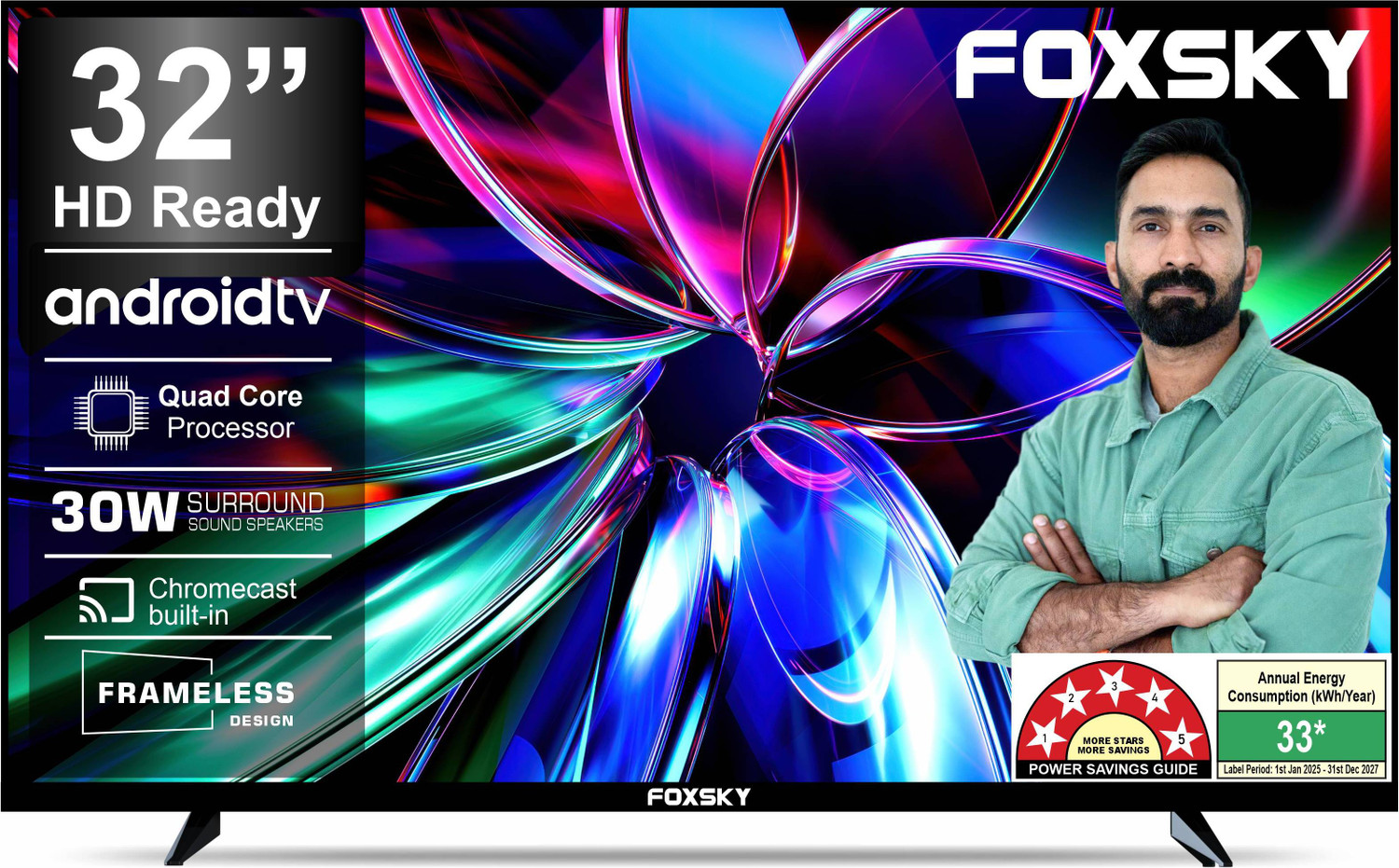 Foxsky 80 cm (32 inch) Smart Android TV - Image 1