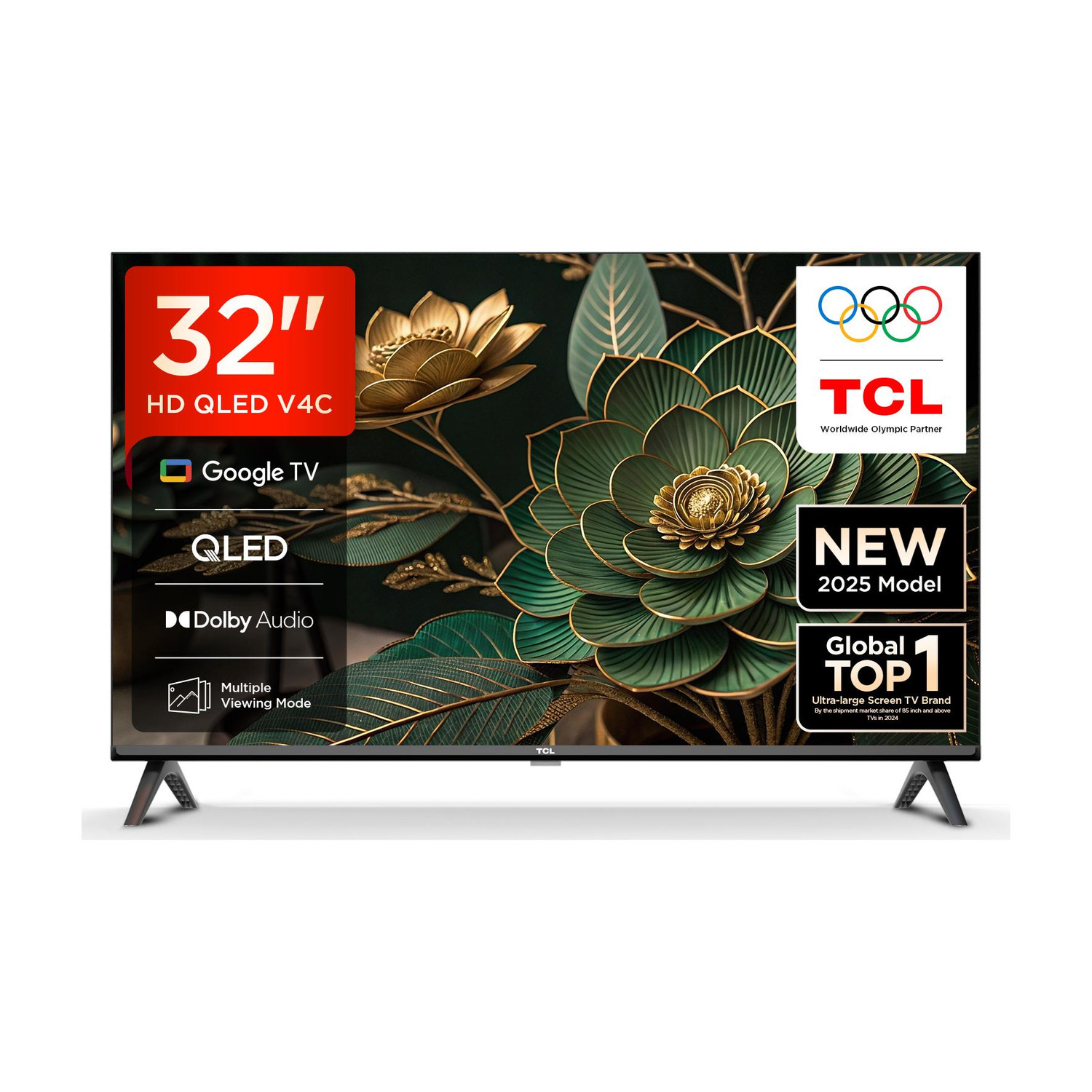 TCL V4C 80.04 cm (32 inch) QLED HD Ready Smart Google TV with 100% Color Volume Plus , 24W Dolby Audio , Google Assitant , Chromecast built-in , Slim Design Online at best Prices In India