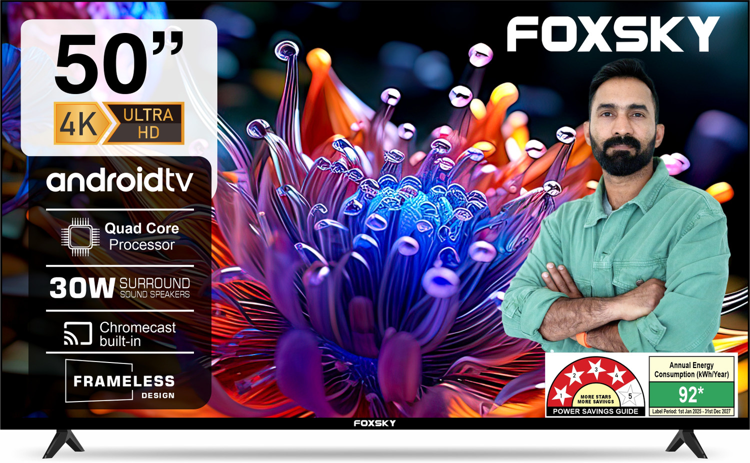 Image of Acer V Series 127 cm (50 inch) QLED Ultra HD (4K) Smart Google TV (AR50GR2851VQD)
