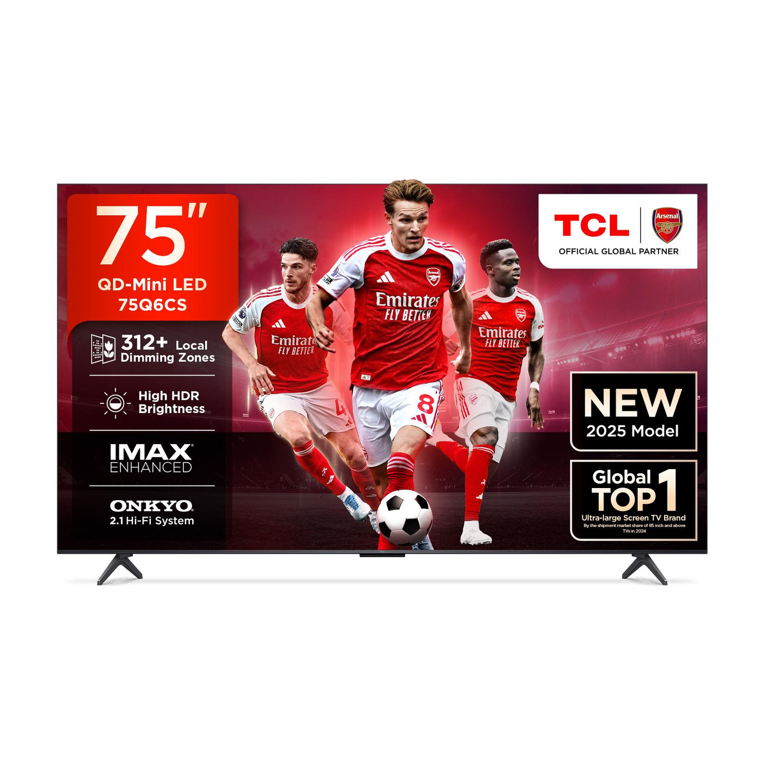 TCL 75Q6CS 75 inch 4K Mini LED Smart TV - Image 1