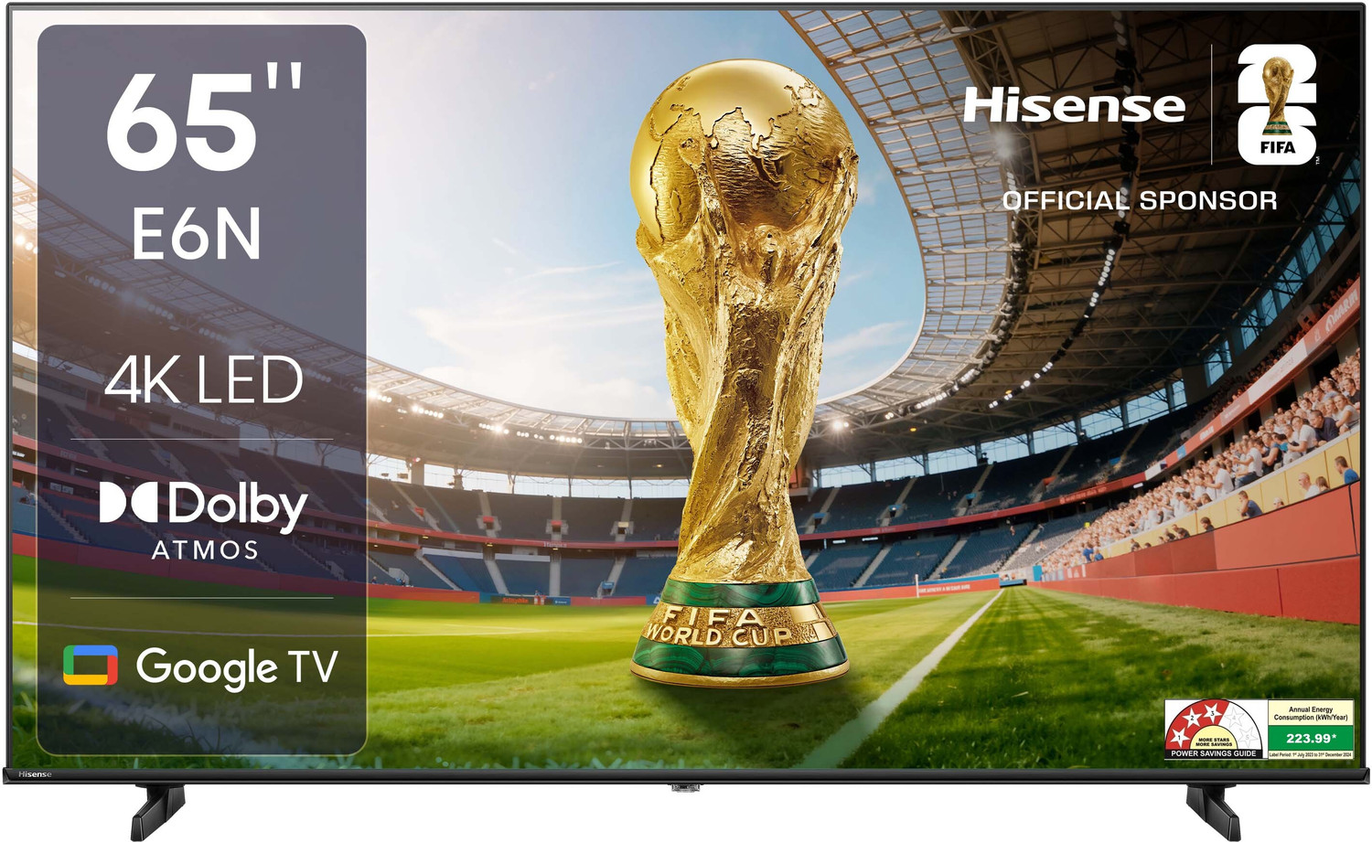 Hisense E6N 65” 4K Smart Google TV .