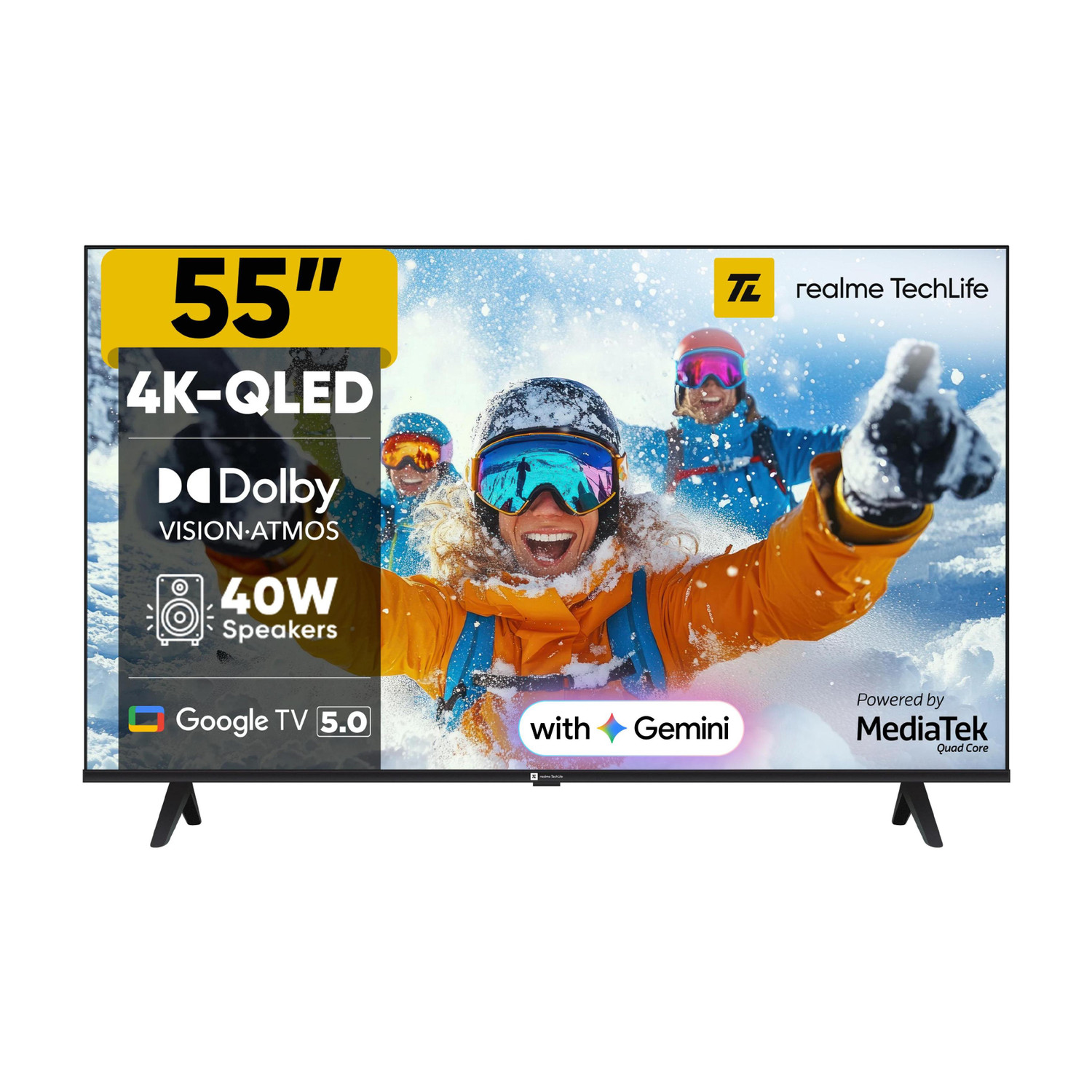 realme TechLife 55 inch 4K QLED Smart TV 2026 - Image 1