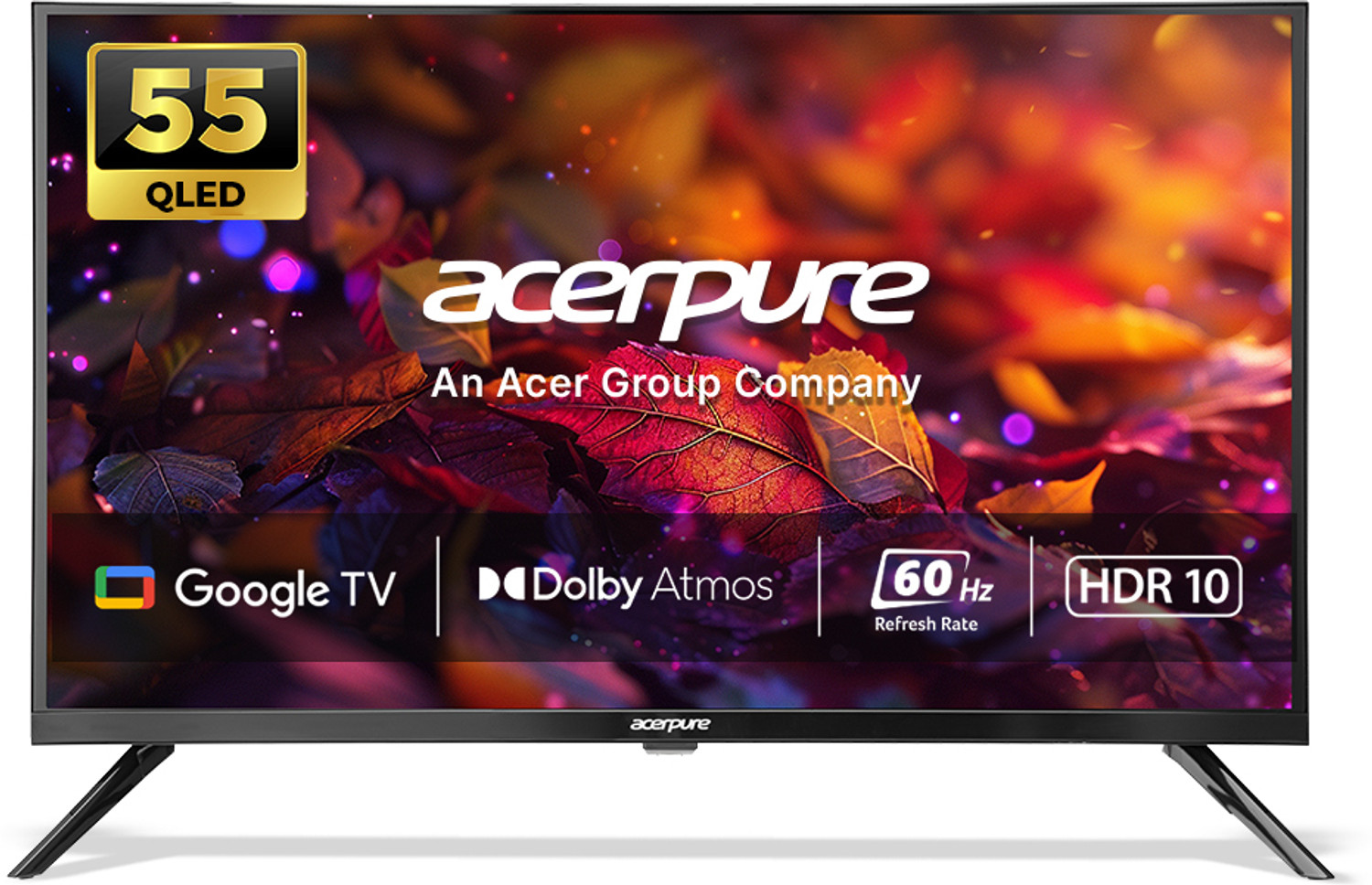acerpure by Acer Elevate Tv 139 cm (55 inch) QLED Ultra HD (4K) Smart Google TV with Bezel-Less | Google OS | VRR | ALLM | Dolby ATMOS Online at best Prices In India