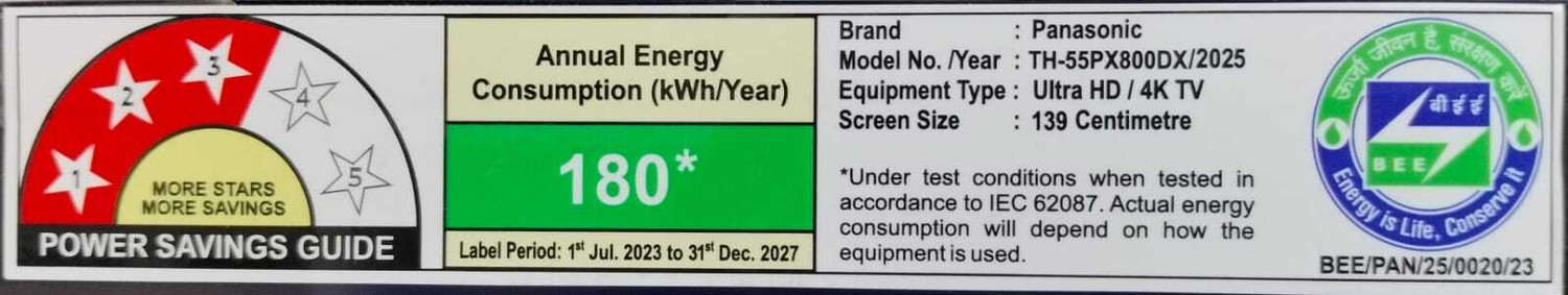 Image of Panasonic PX 139 cm (55 inch) Ultra HD (4K) LED Smart Google TV 2025 Edition with Bezel-less (TH-55PX800DX)