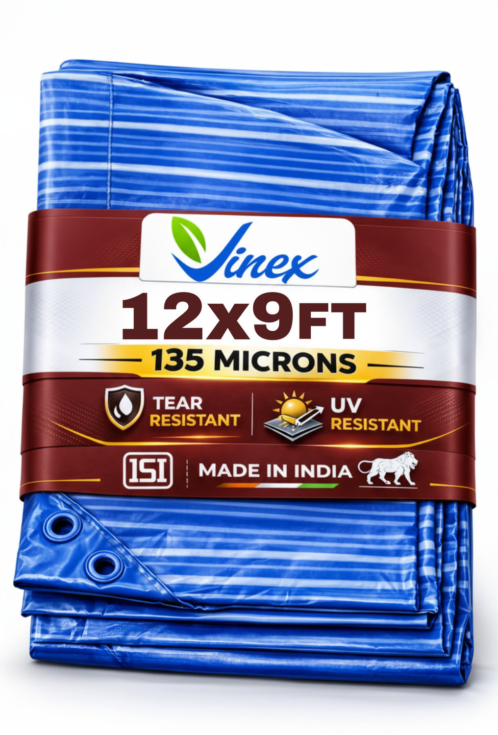 Image of Rockland 15FT X 12FT 120 GSM | Water Proof Tarpaulin Sheet | 100% Pure Virgin | Eyelets Tent - For U.V , Sun protection, Rain, Camping, Construction Sites, Transportation Covers (Blue)