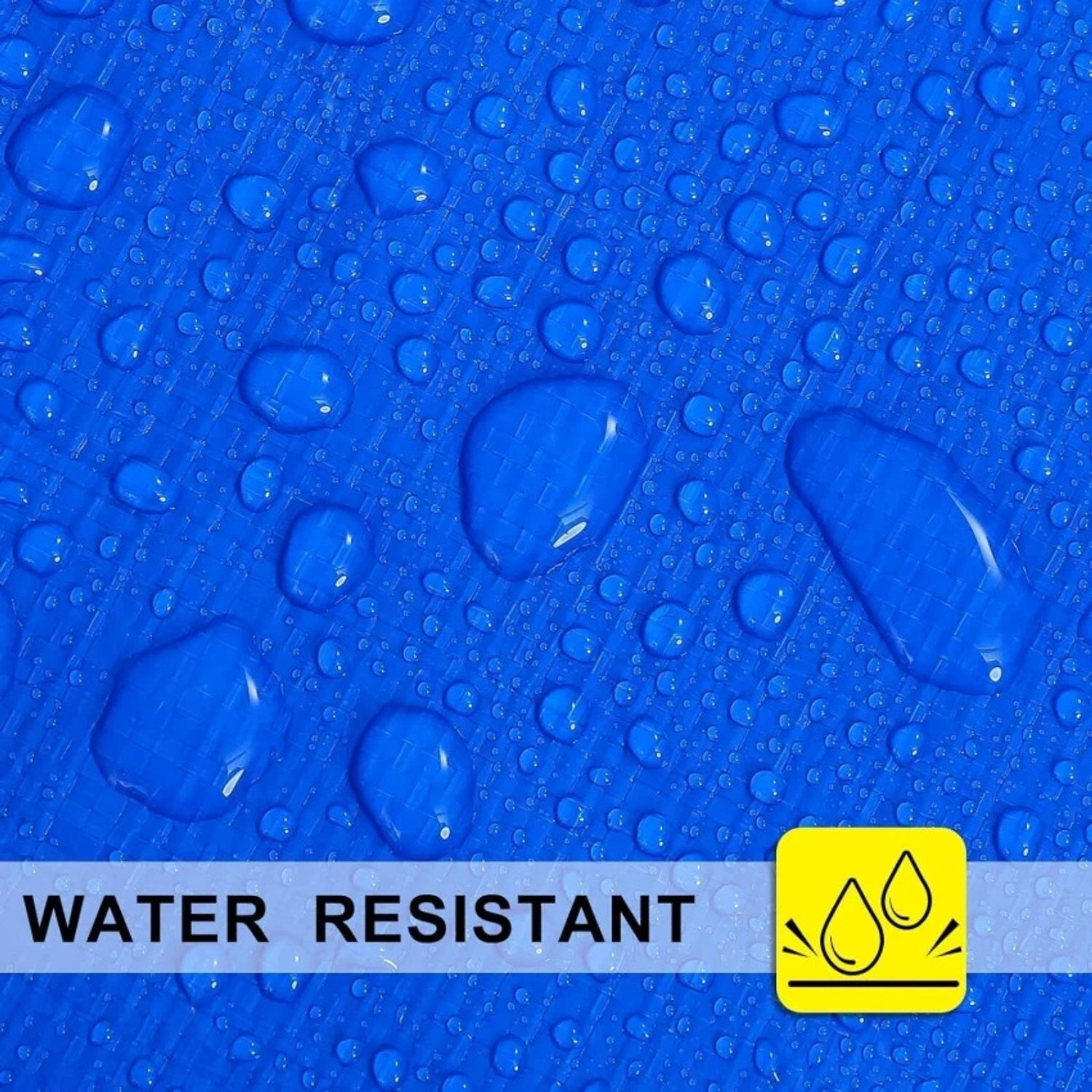 Image of Rockland 15FT X 12FT 120 GSM | Water Proof Tarpaulin Sheet | 100% Pure Virgin | Eyelets Tent - For U.V , Sun protection, Rain, Camping, Construction Sites, Transportation Covers (Blue)