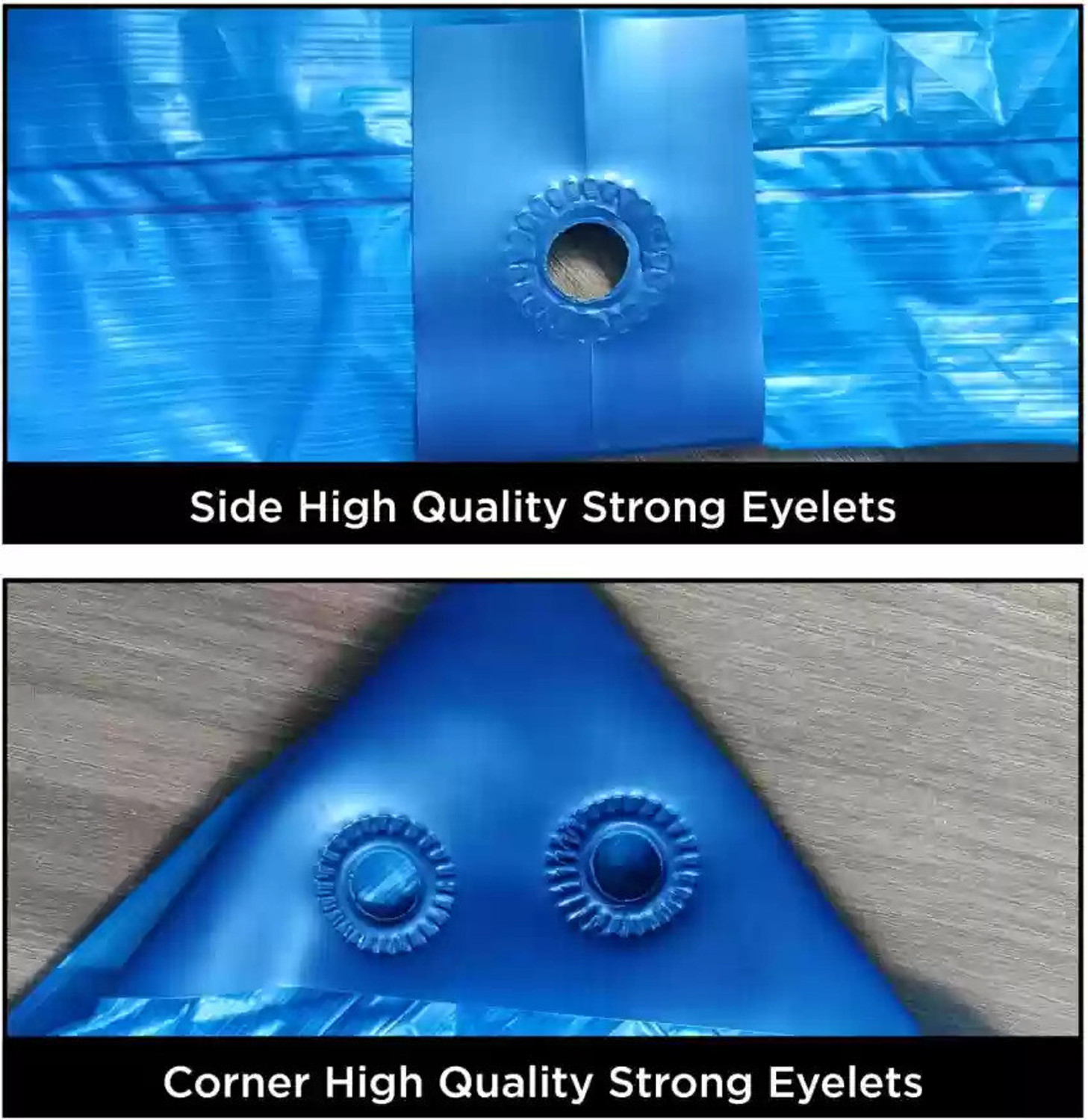 Image of Rockland 15FT X 12FT 120 GSM | Water Proof Tarpaulin Sheet | 100% Pure Virgin | Eyelets Tent - For U.V , Sun protection, Rain, Camping, Construction Sites, Transportation Covers (Blue)