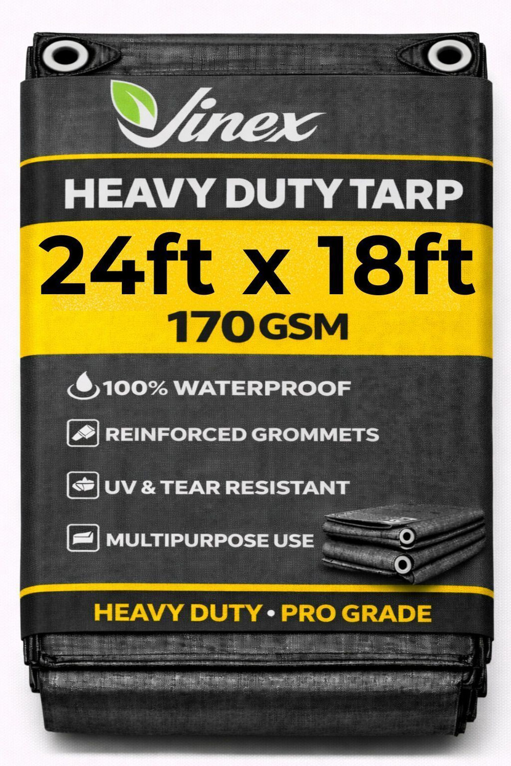 Image of Dunpack Multilayer Waterproof Tarpaulin Sheet for Outdoor Use | 40-18FT 150 GSM Tent - For Construction, Agriculture, Industry, Roofing, Camping, Gardens, Transport. (Blue)