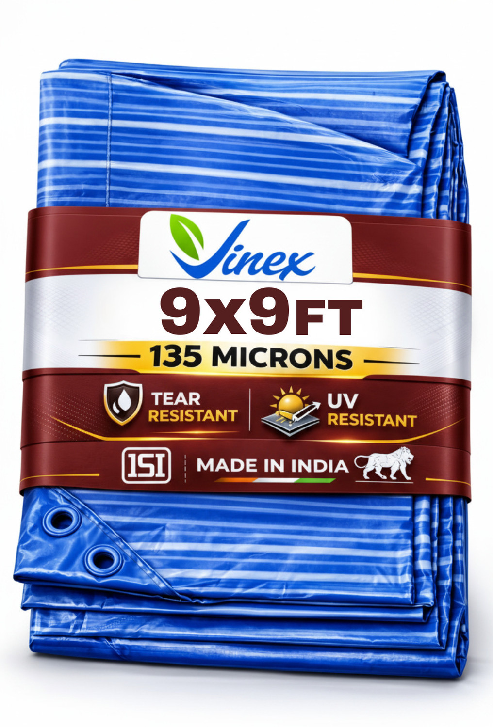 Image of Rockland 15FT X 12FT 120 GSM | Water Proof Tarpaulin Sheet | 100% Pure Virgin | Eyelets Tent - For U.V , Sun protection, Rain, Camping, Construction Sites, Transportation Covers (Blue)