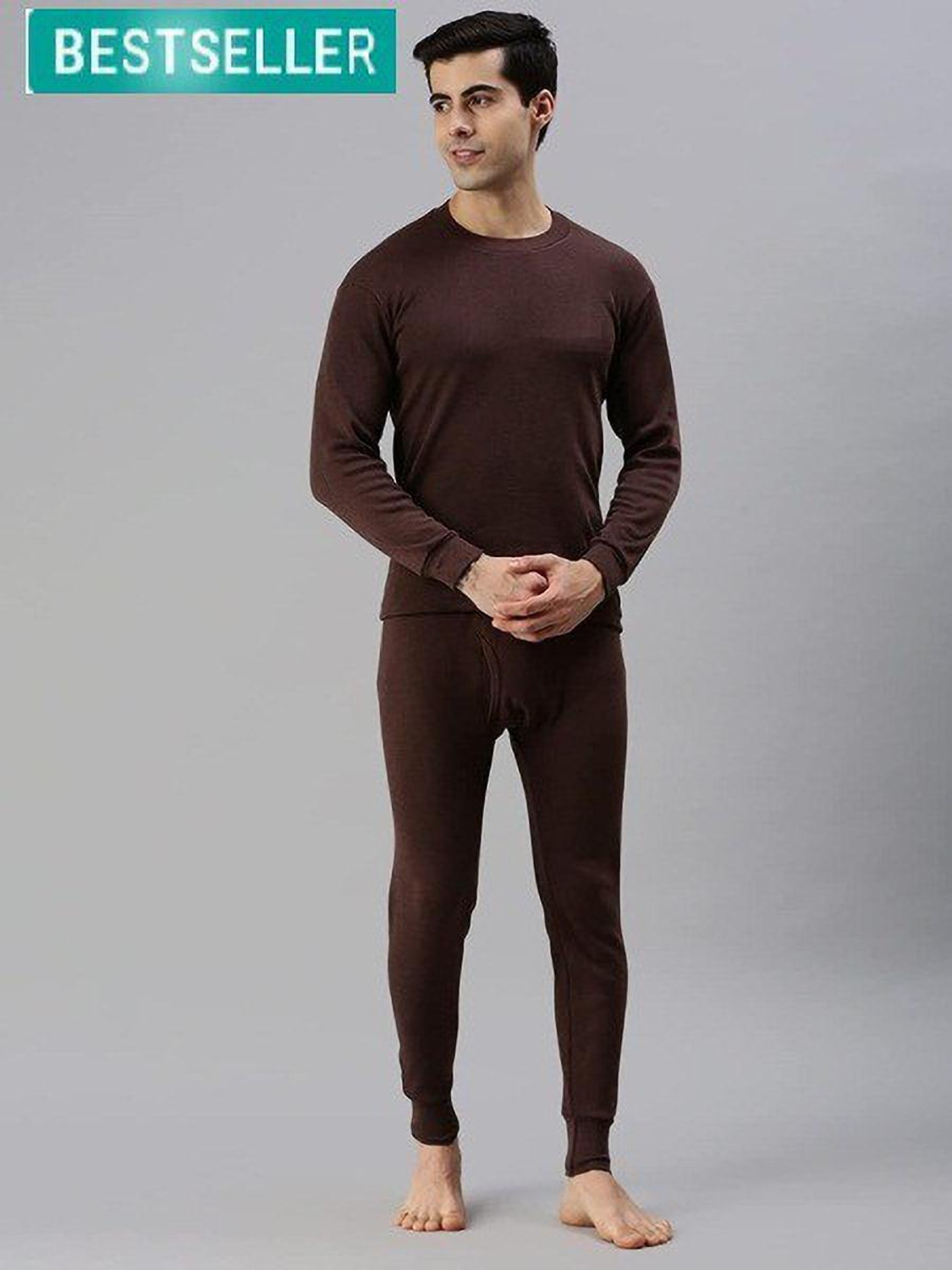 Image of LUX COTT'S WOOL Men Top - Pyjama Set Thermal