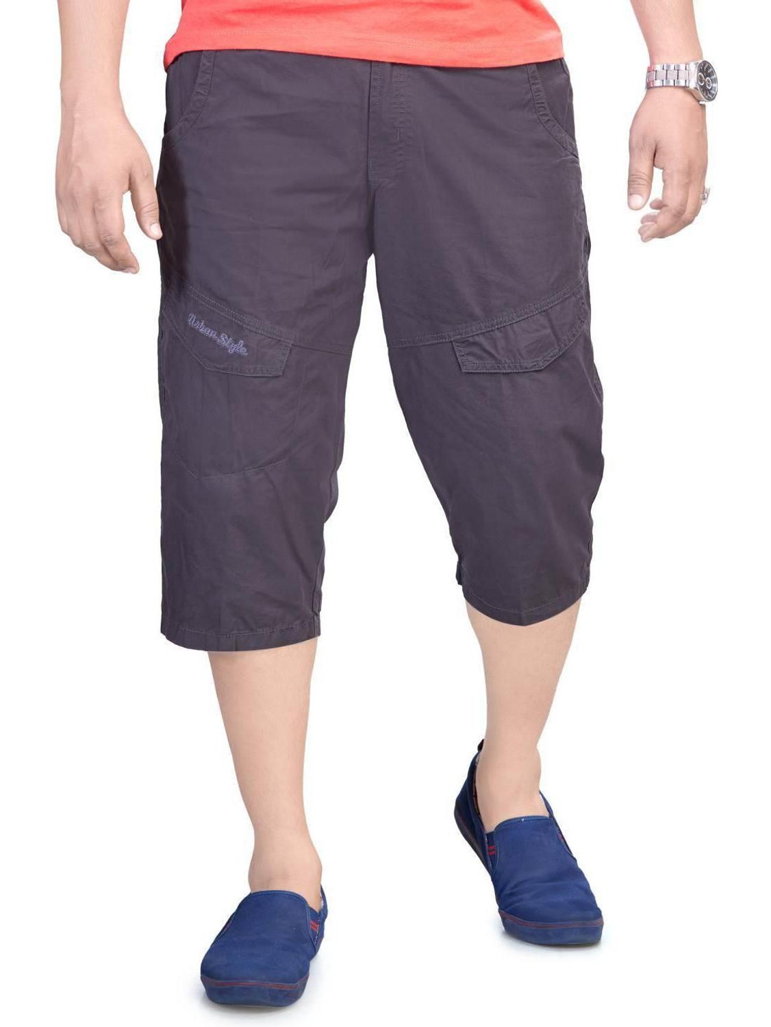 Image of West Gate Clothing Solid, Printed Men Three Fourths