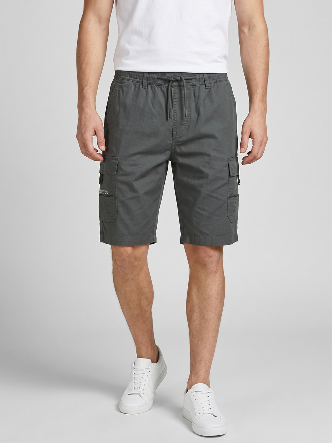 Image of Pitzz Solid Men Dark Blue Cargo Shorts