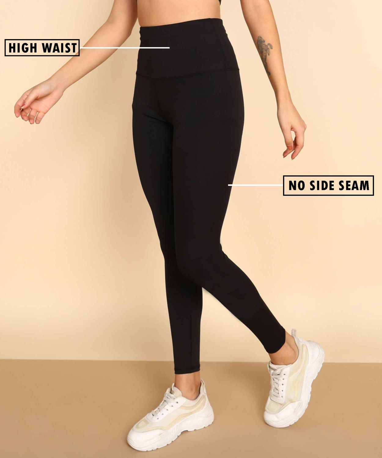 Image of Coolest Fashion Hub Solid Women Black Tights