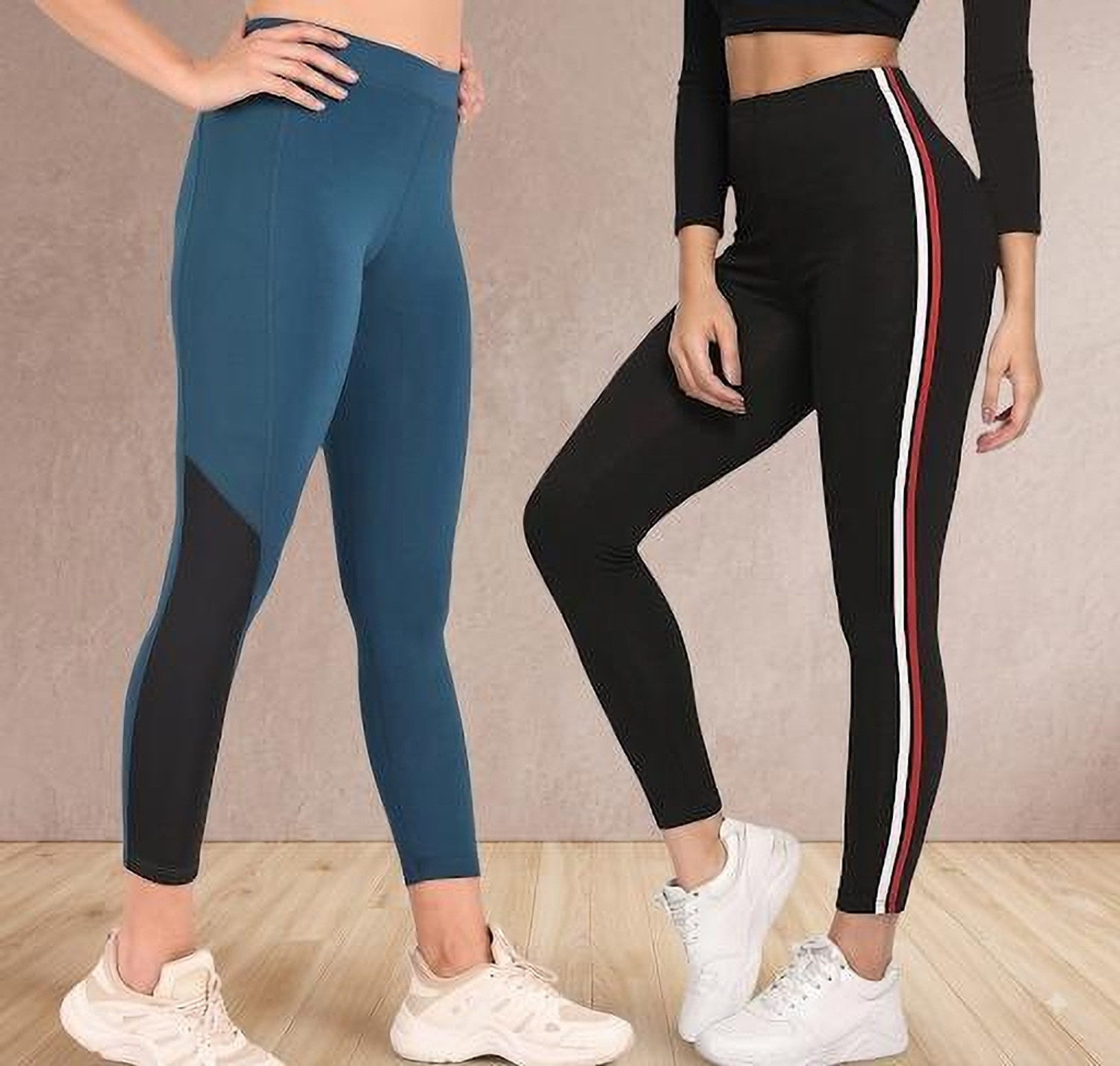 Image of PUMA Solid Women Blue Tights