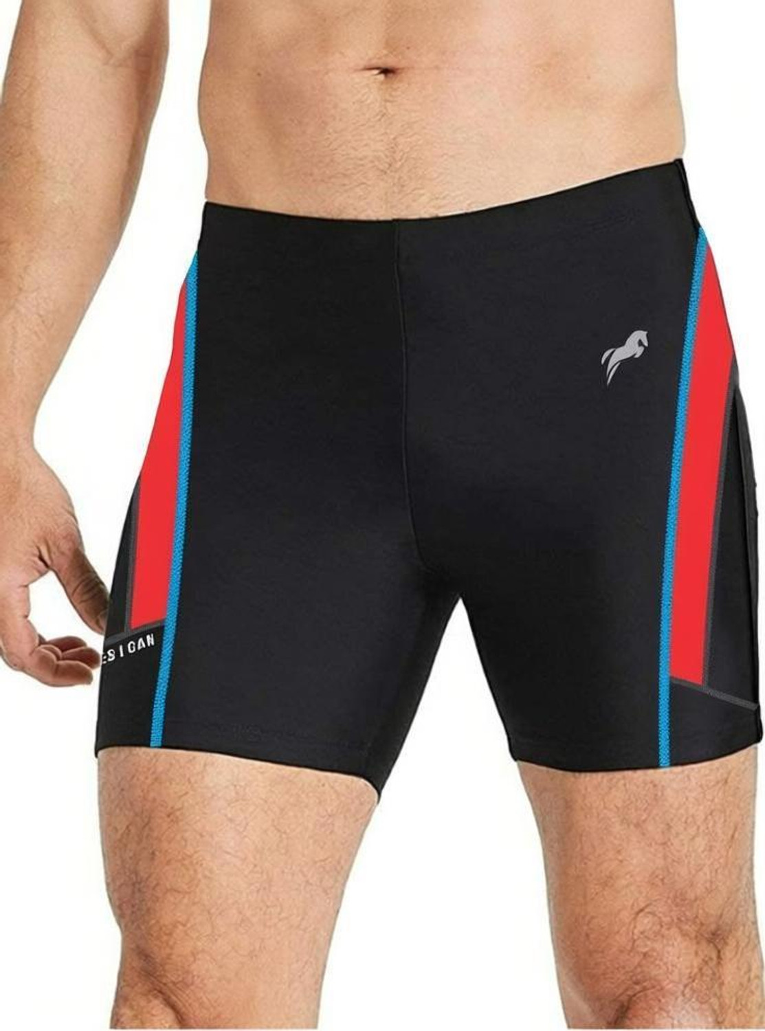 Just Rider Color Block Black, Red Tights - Image 3