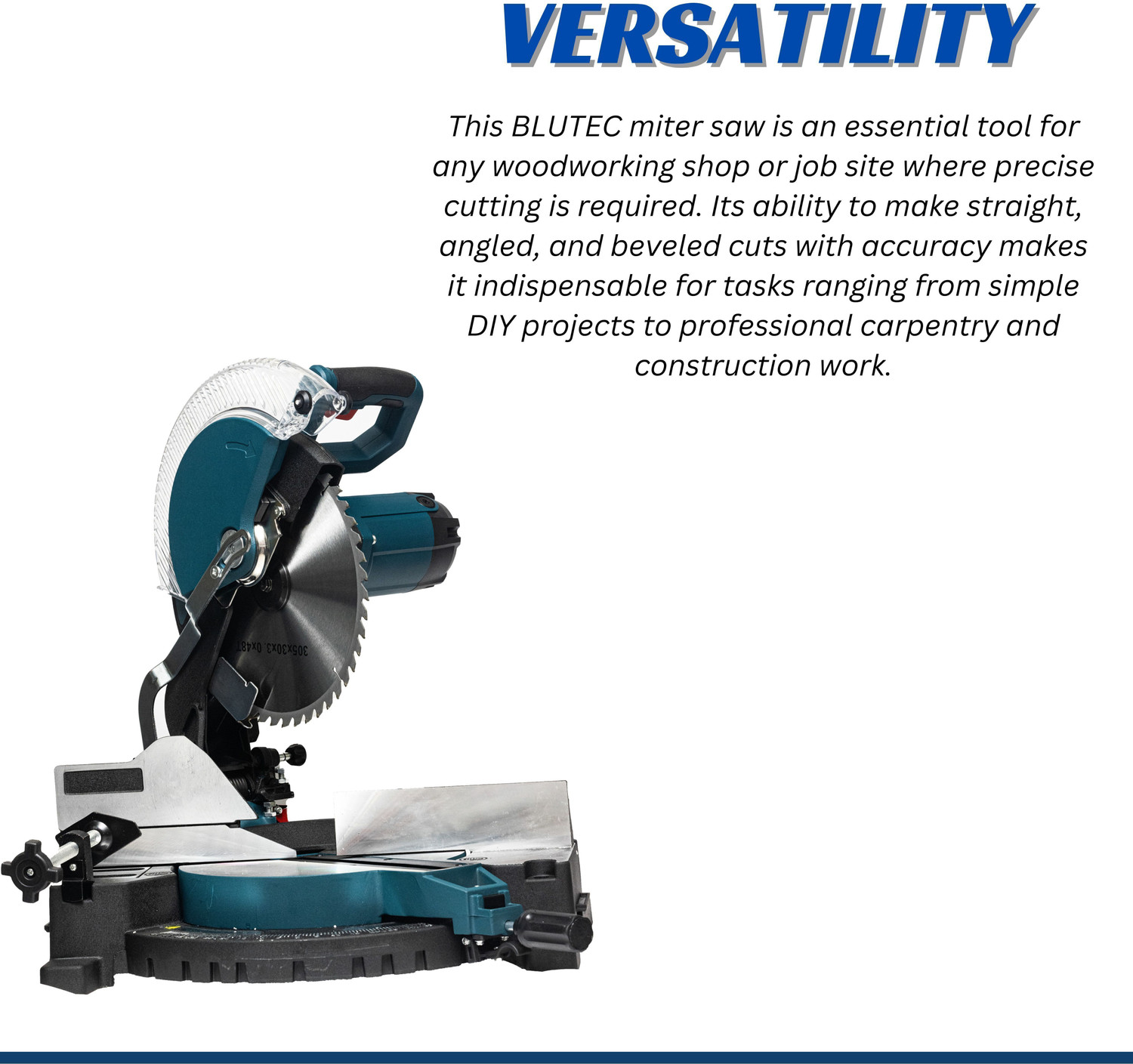 Image of BLUTEC BSB-MS-305, 12 Inch Miter Saw Chop Saw (9000 W)