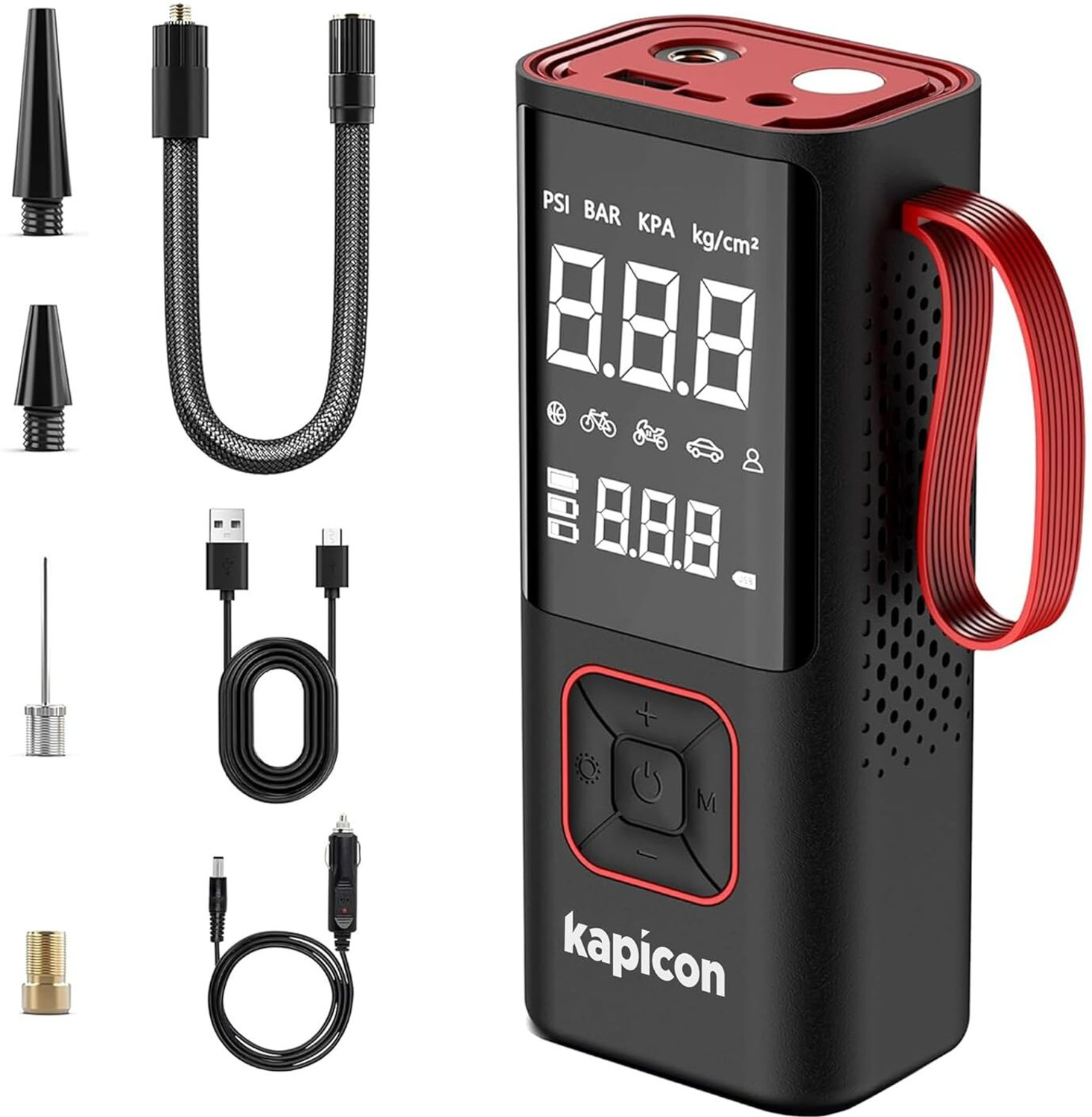 Image of MinMAX Portable Car Air Compressor 300 psi Tyre Air Pump for Car & Bike (Air Inflator, Air Compressor, Compact, Portable)