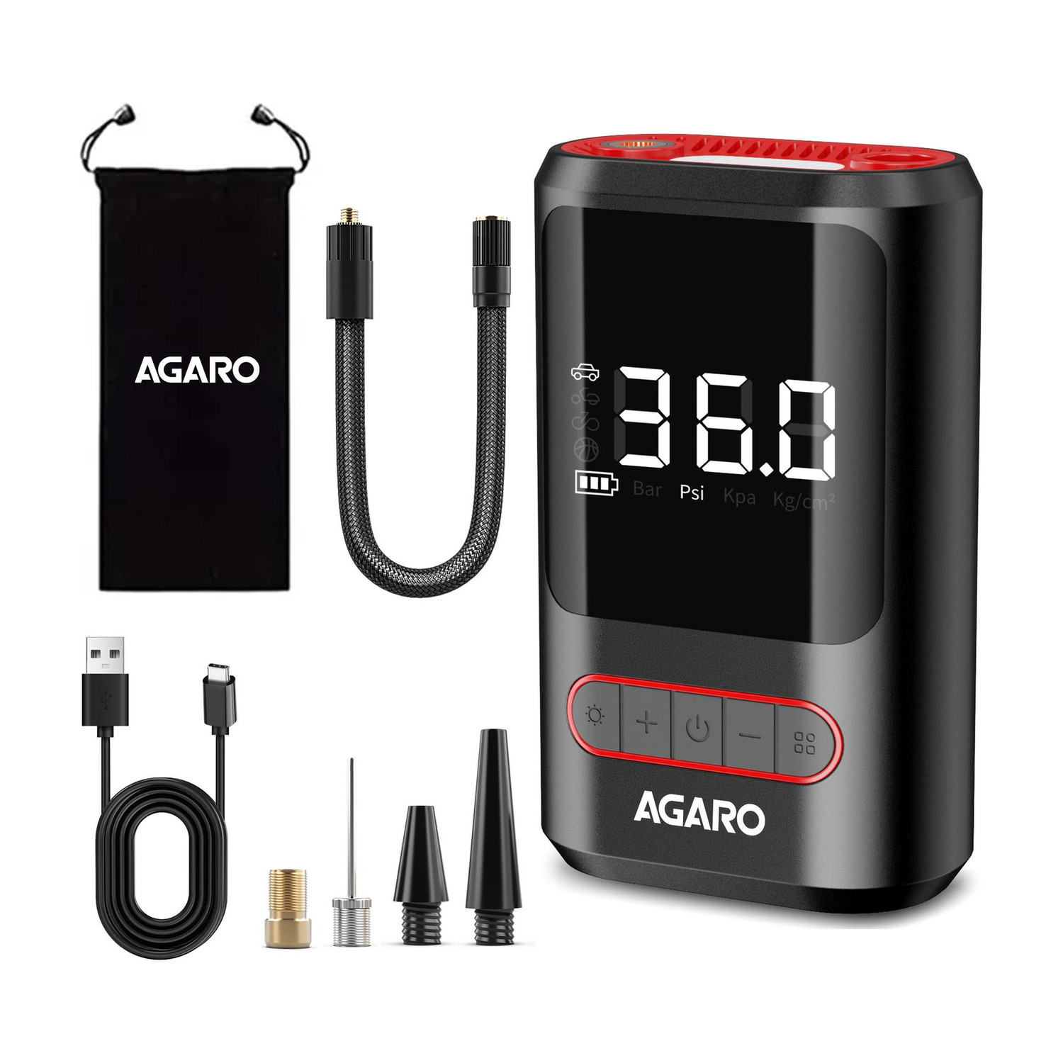 AGARO Galaxy 150 psi Cordless Tyre Air Pump - Image 1