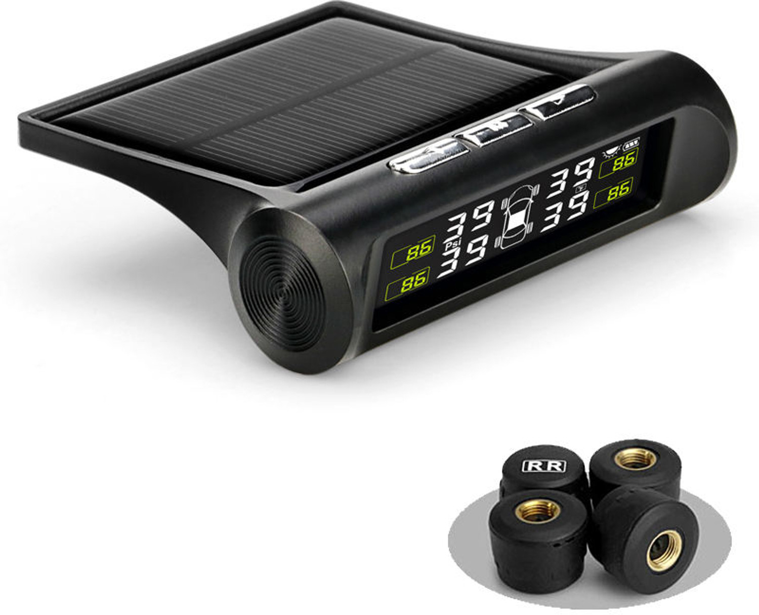 Image of JK TYRE Smart Tyre Pressure Gauge With Installation Compatible Android Auto & Carplay | Bluetooth | TPMS for Car (100 PSI)
