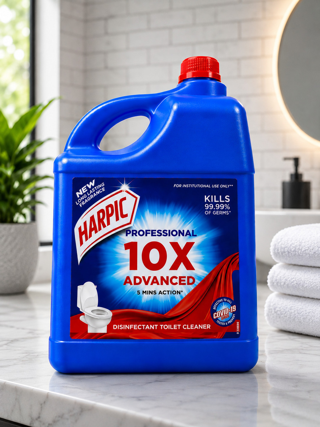 Image of Harpic Cleaner Liquid 5L | Fresh Fragrance Toilet Bowl Cleaner| Original Liquid Toilet Cleaner (5 L)