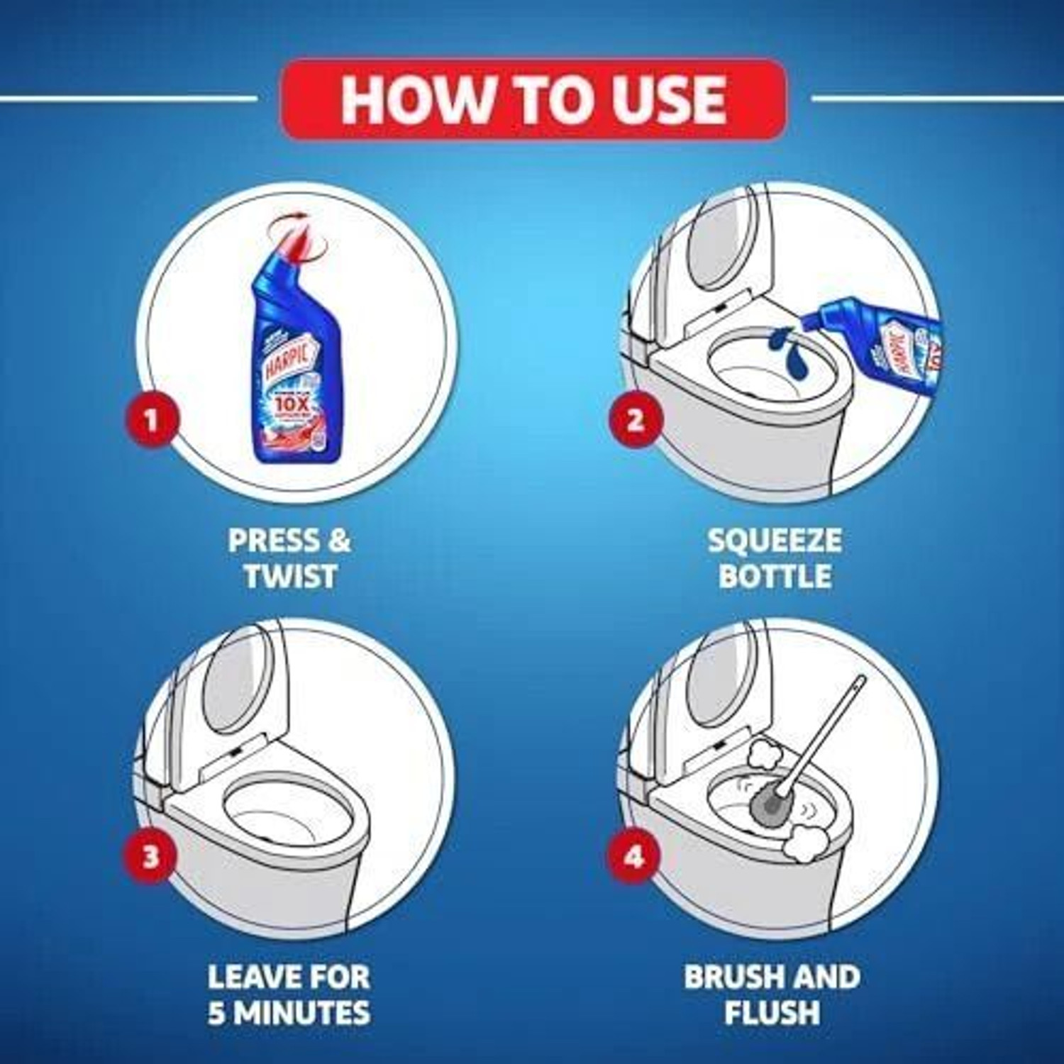 Image of Harpic Original, Disinfectant Toilet Cleaner Liquid-5L Liquid Toilet Cleaner (5 L)