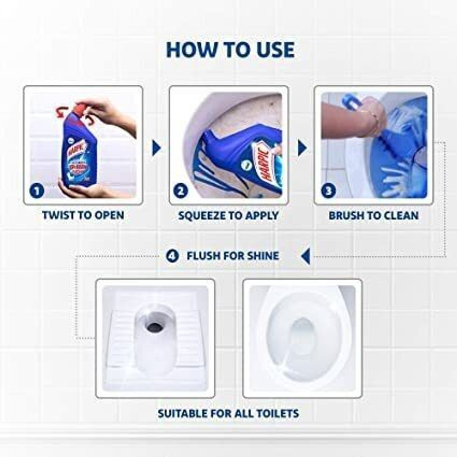 Image of Harpic Disinfectant Toilet Cleaner - 5 L (Pack of 1) Original Liquid Toilet Cleaner (5 L)