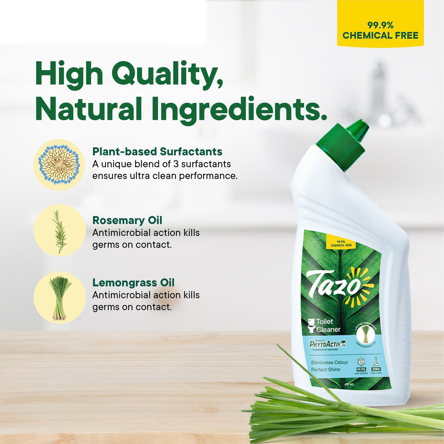 Image of TAZO Natural Toilet Cleaner Herbal Liquid Toilet Cleaner (2 x 475 ml)