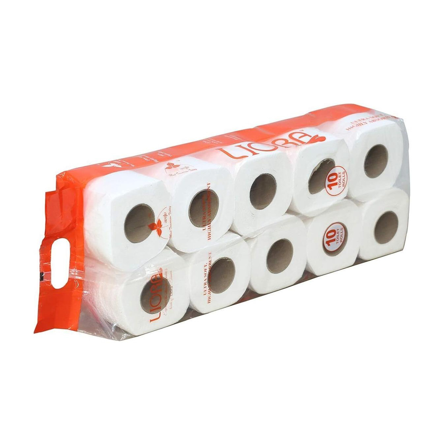 Image of Liora Ultra Soft Toilet Paper Roll | 185 Pulls x 6 Rolls Toilet Paper Roll (2 Ply, 1110 Sheets)