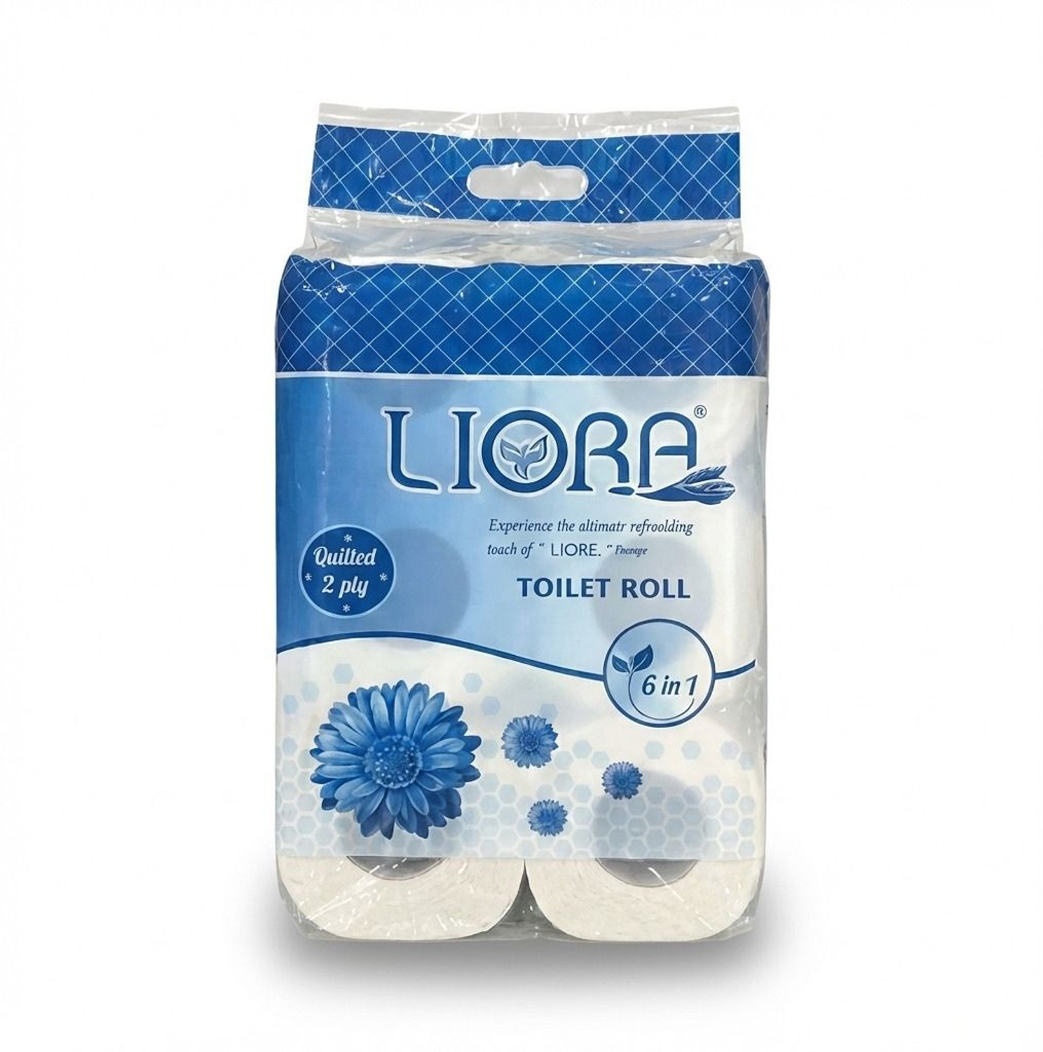 Image of Liora Ultra Soft Toilet Paper Roll | 185 Pulls x 6 Rolls Toilet Paper Roll (2 Ply, 1110 Sheets)