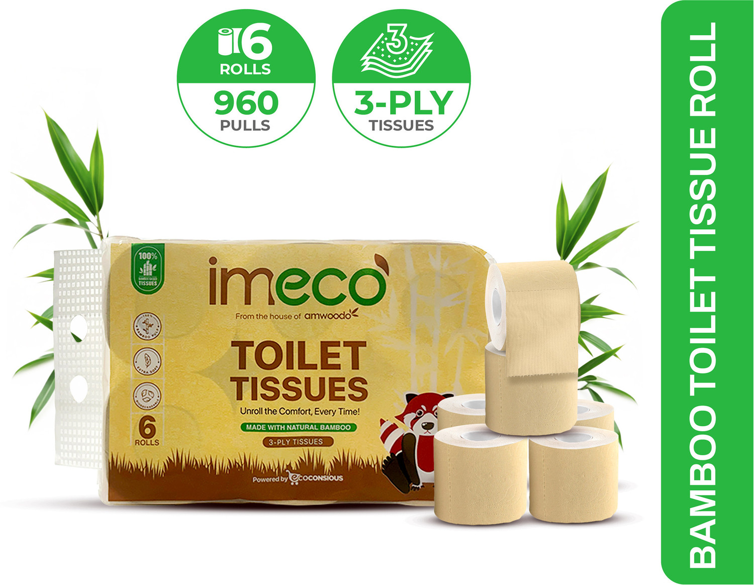 Image of Liora Ultra Soft Toilet Paper Roll | 185 Pulls x 6 Rolls Toilet Paper Roll (2 Ply, 1110 Sheets)