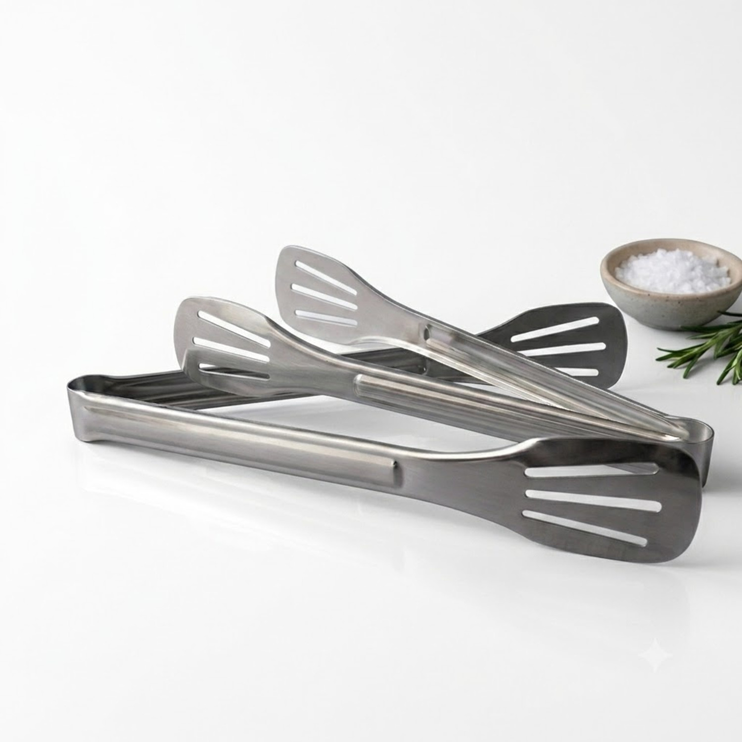 Image of DYZEKO SILICONE TONG WITH 2 PC AIR FRYER TRAY SILICONE TONG WITH 2 PC AIR FRYER TRAY (MULTI COLOUR) 22 cm Serving Tongs (Pack of 1)