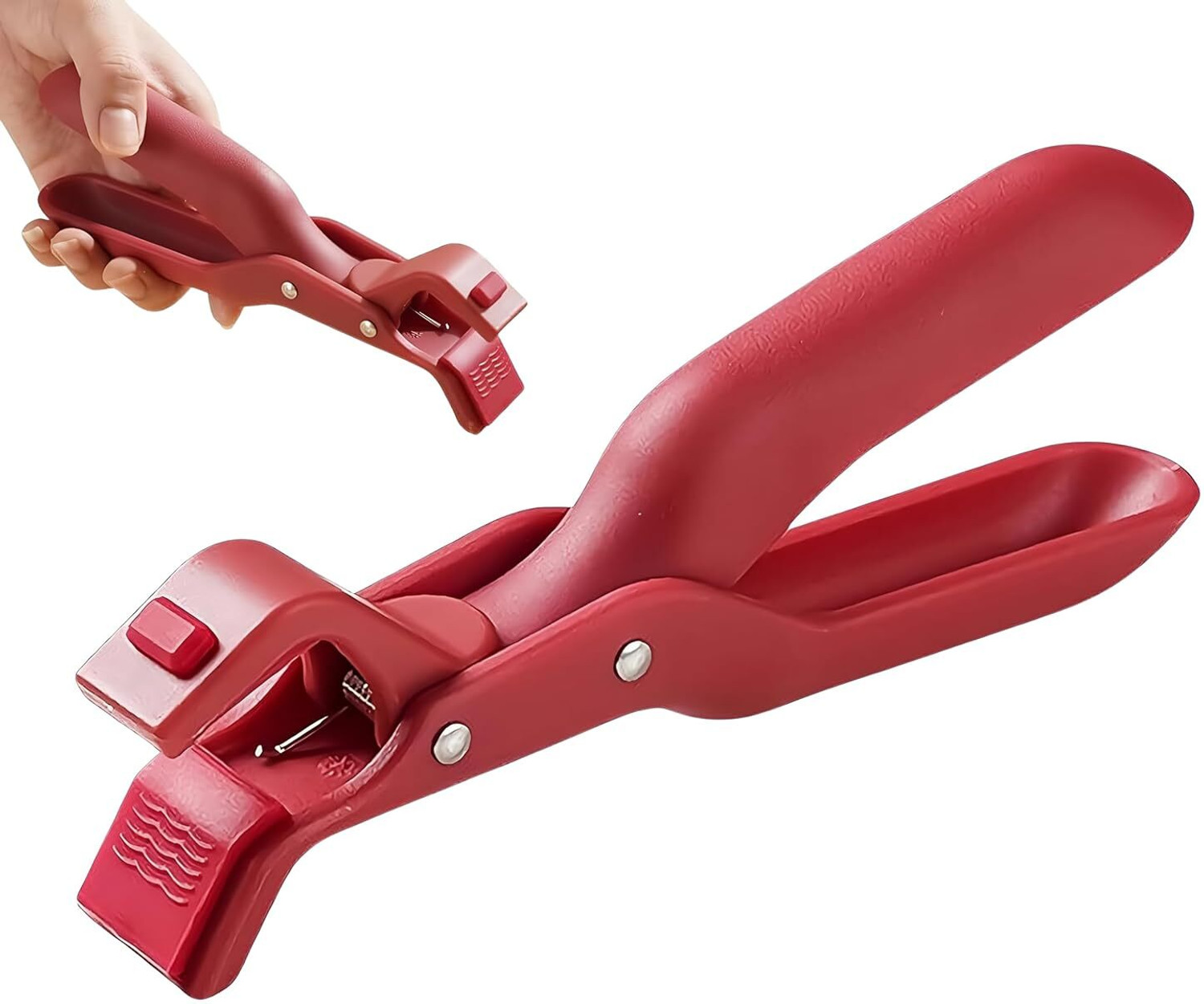 Image of DYZEKO SILICONE TONG WITH 2 PC AIR FRYER TRAY SILICONE TONG WITH 2 PC AIR FRYER TRAY (MULTI COLOUR) 22 cm Serving Tongs (Pack of 1)