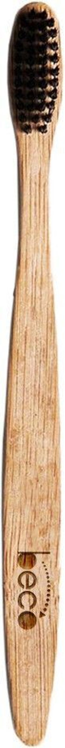 Image of Beco Bamboo Toothbrush with Charcoal Activated Soft Bristles - 100% Eco-friendly Ultra Soft Toothbrush (Pack of 5)