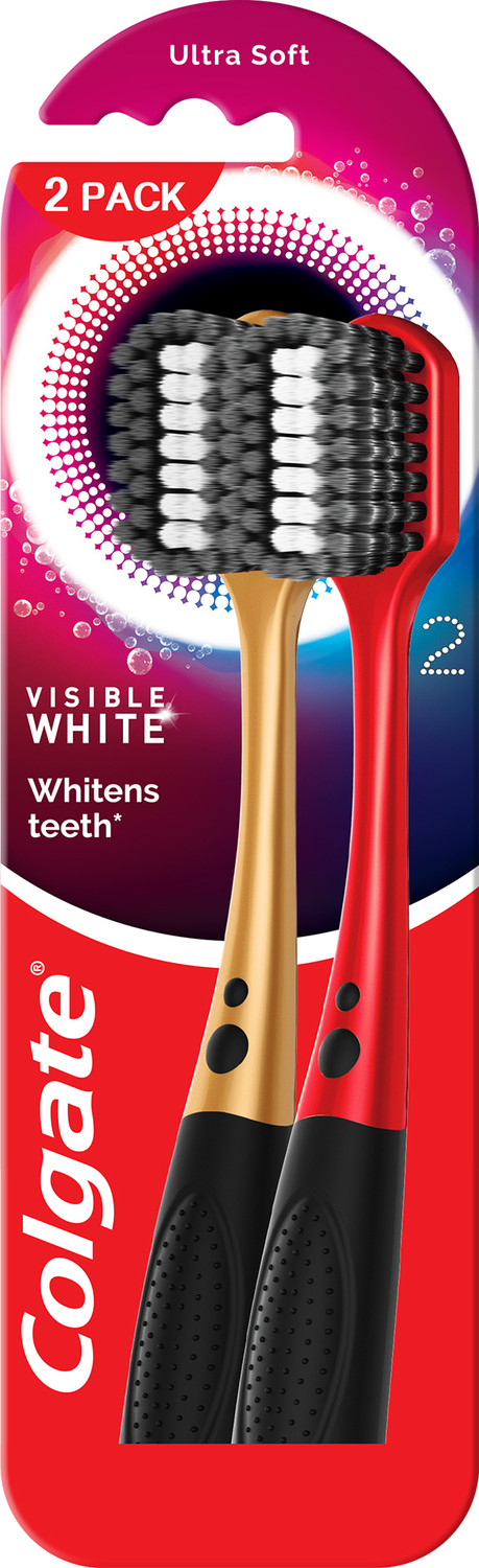 Colgate Visible White O2 Toothbrush Ultra Soft - 2pcs Ultra Soft Toothbrush