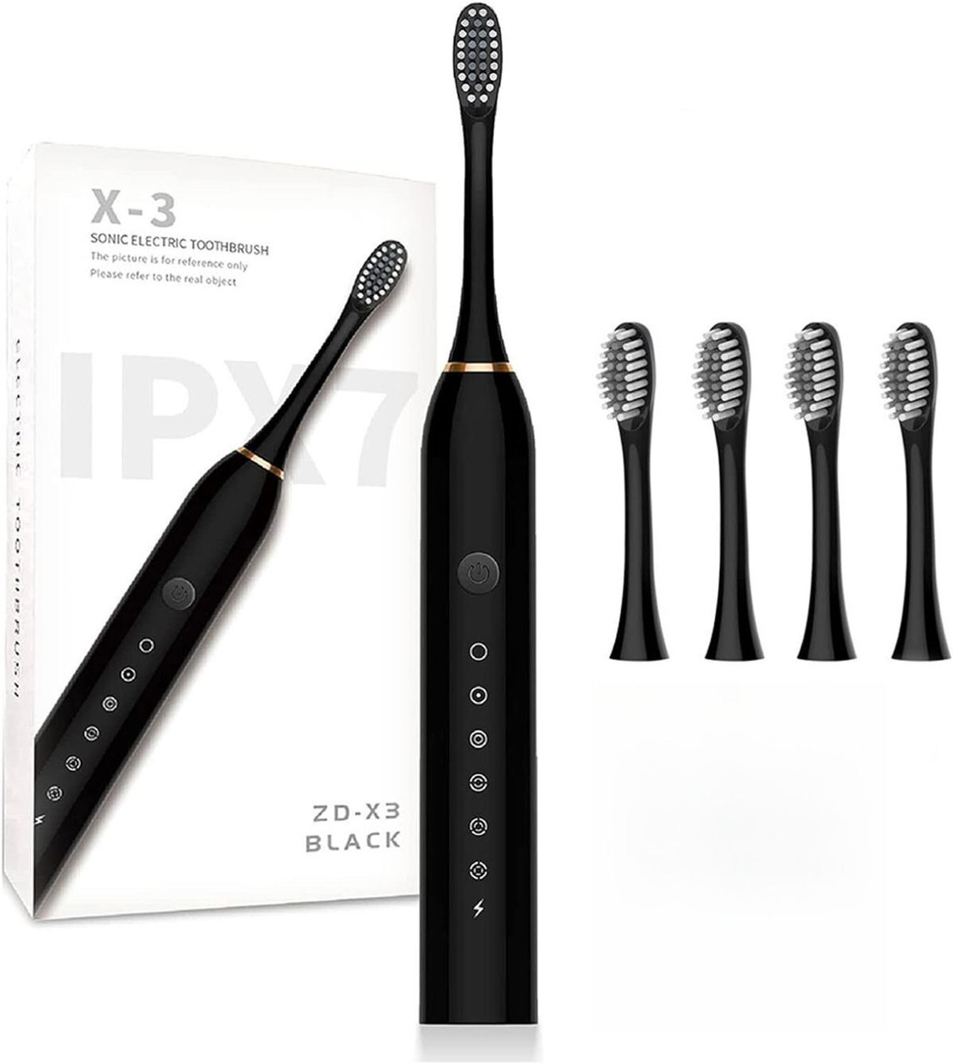 Image of The Avalonic Store Avalonic X3 Sonic Electric Toothbrush (3 Extra Heads) Soft Toothbrush