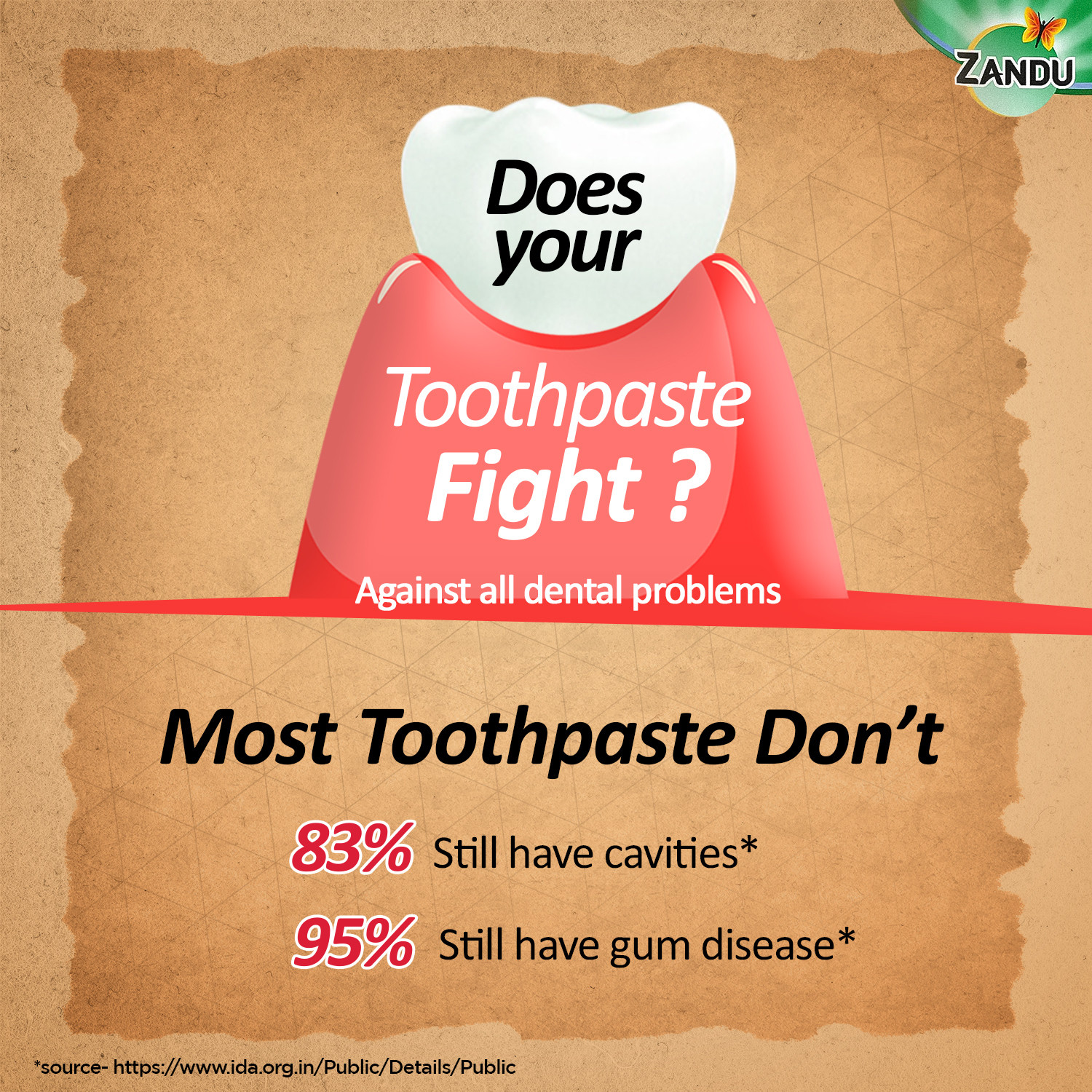 Image of ZANDU Dantveer, India's 1st toothpaste with Irimedadi oil, Fights 9 dental problems Toothpaste (500 g)