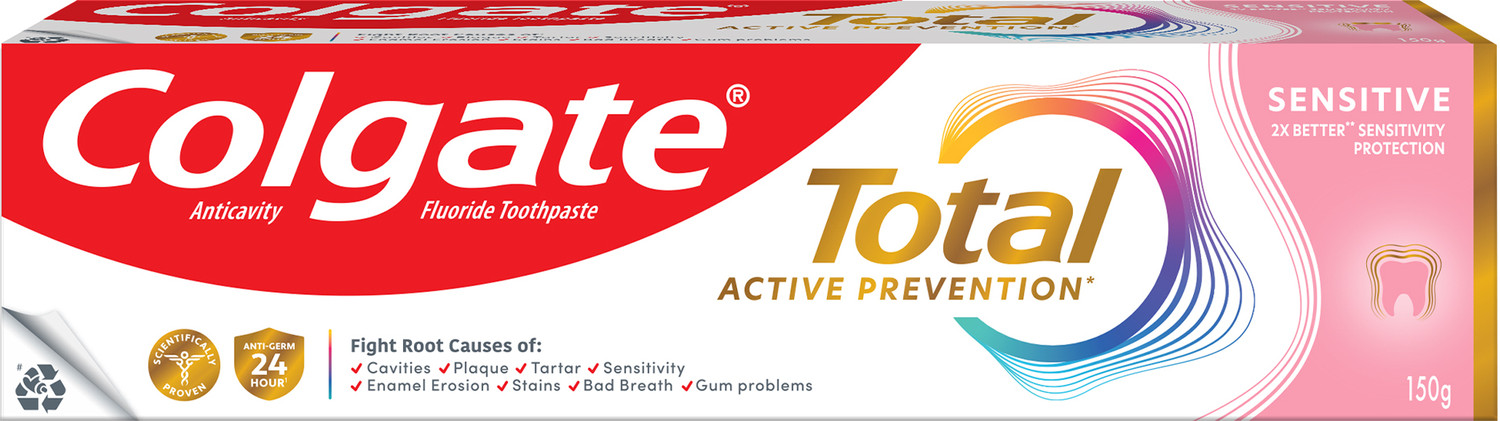 Colgate Antibacterial Total Sensitive Toothpaste 150 g - Image 1