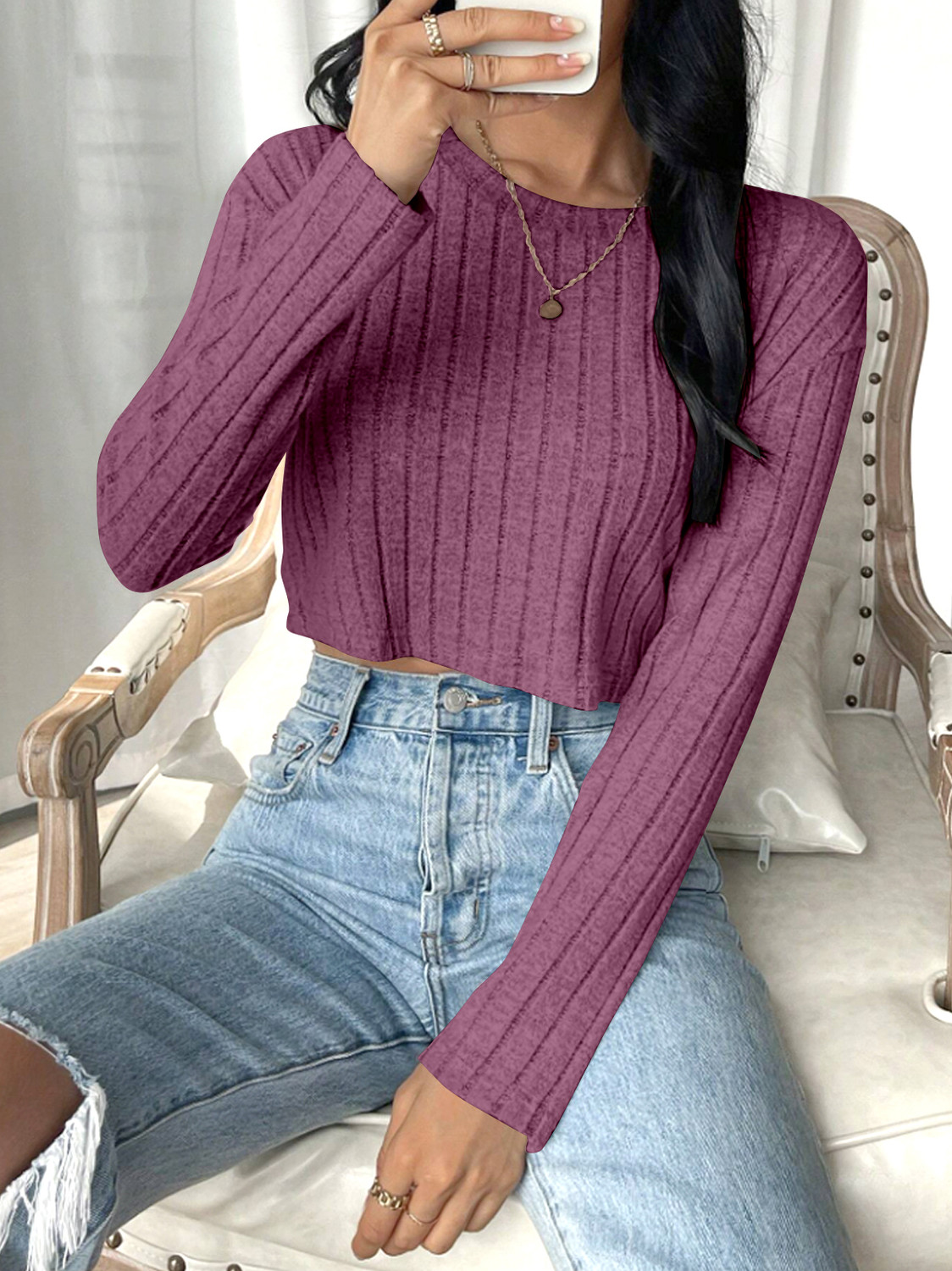 dhyanicreation Casual Striped Women Purple Top - Buy dhyanicreation Casual Striped Women Purple Top Online at Best Prices in India | Flipkart.com