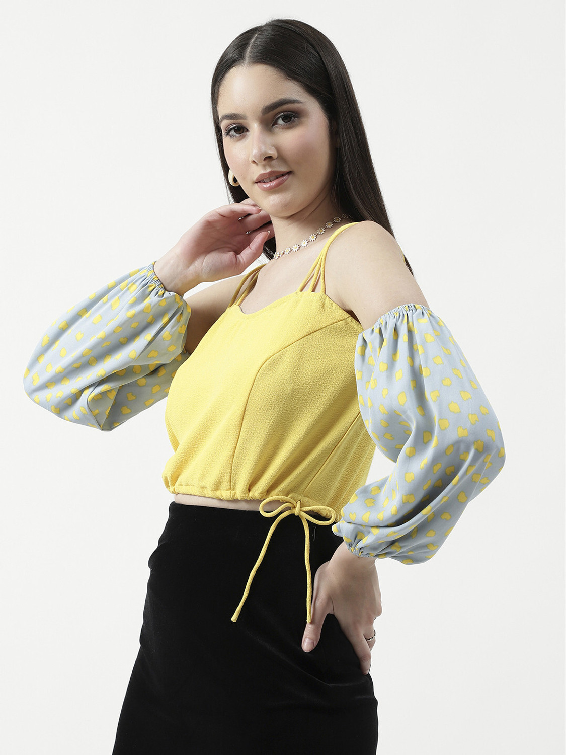 Image of ZIMA LETO Casual Bell Sleeves Striped Women Multicolor Top