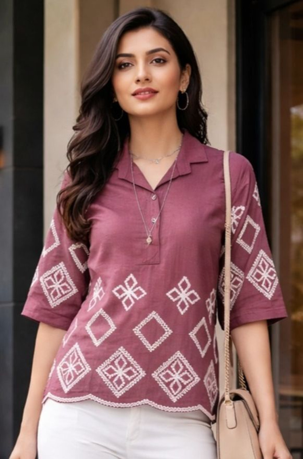 Image of Kavisaa Casual Regular Sleeves Printed Women Yellow Top