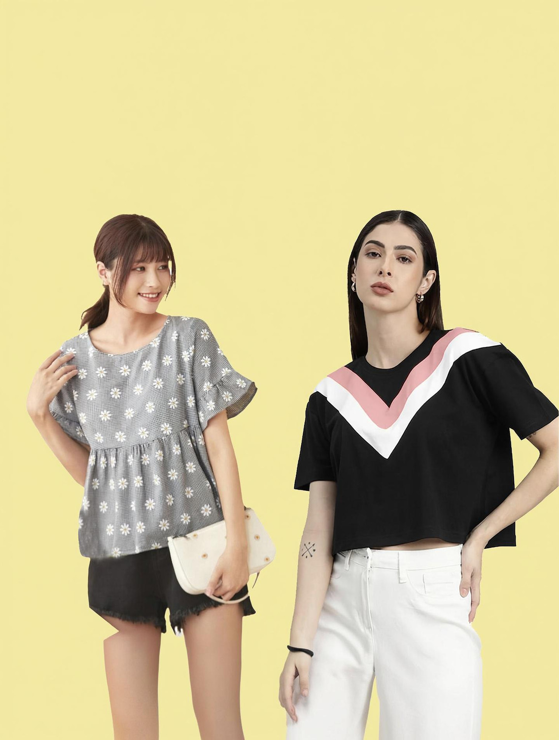Image of AROD Casual Flared Sleeves Self Design Women Black Top