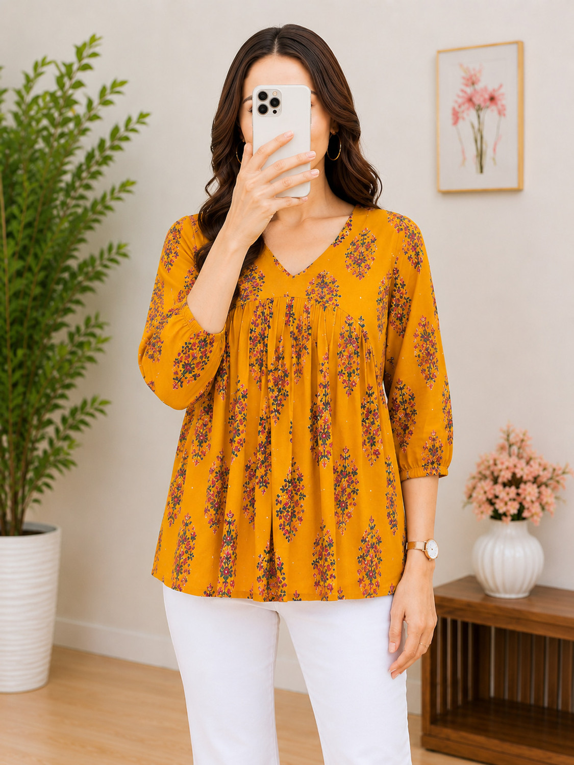 Image of HouseOfCommon Casual Regular Sleeves Striped Women Blue Top