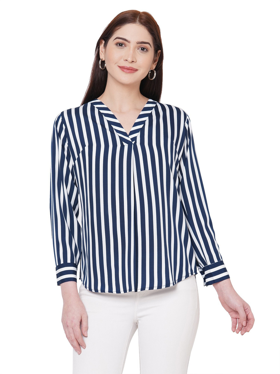 Image of Moda Rapido Casual Puff Sleeves Printed Women Pink Top