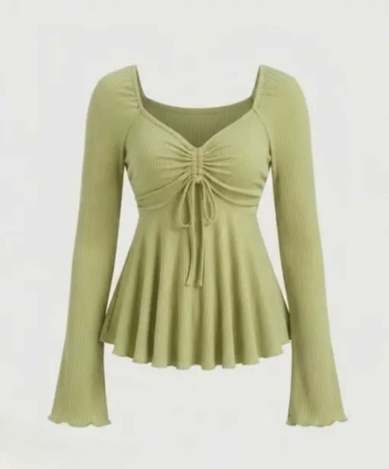 Image of Newaryanexports Casual Bell Sleeves Solid Women Beige Top