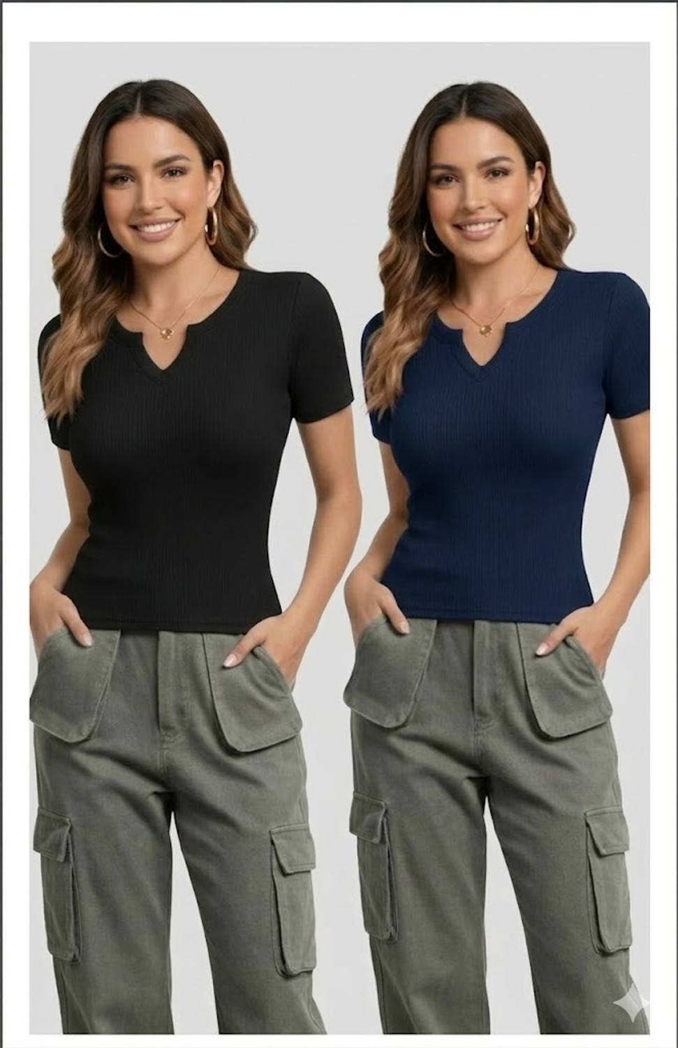 Image of Realglimpse Casual Regular Sleeves Printed Women Blue Top