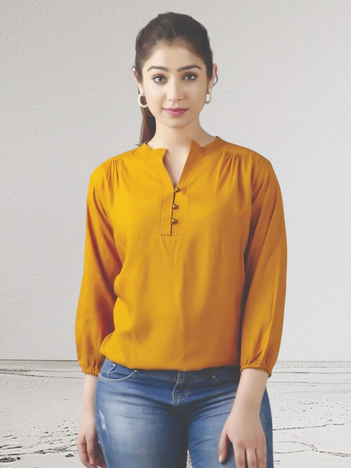 Image of Pittra4ever Casual Regular Sleeves Solid Women Pink Top