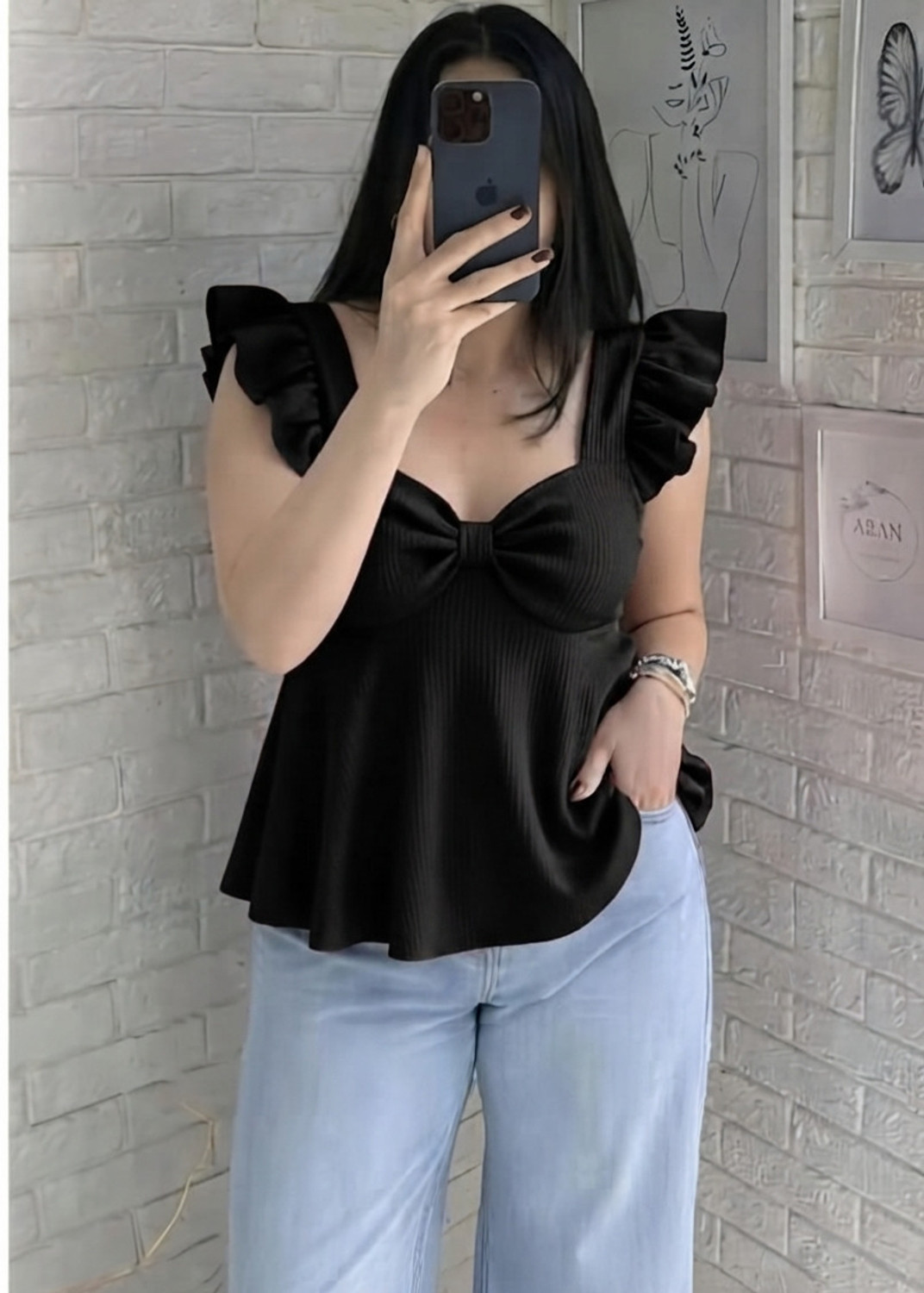 Image of Newaryanexports Casual Bell Sleeves Solid Women Beige Top