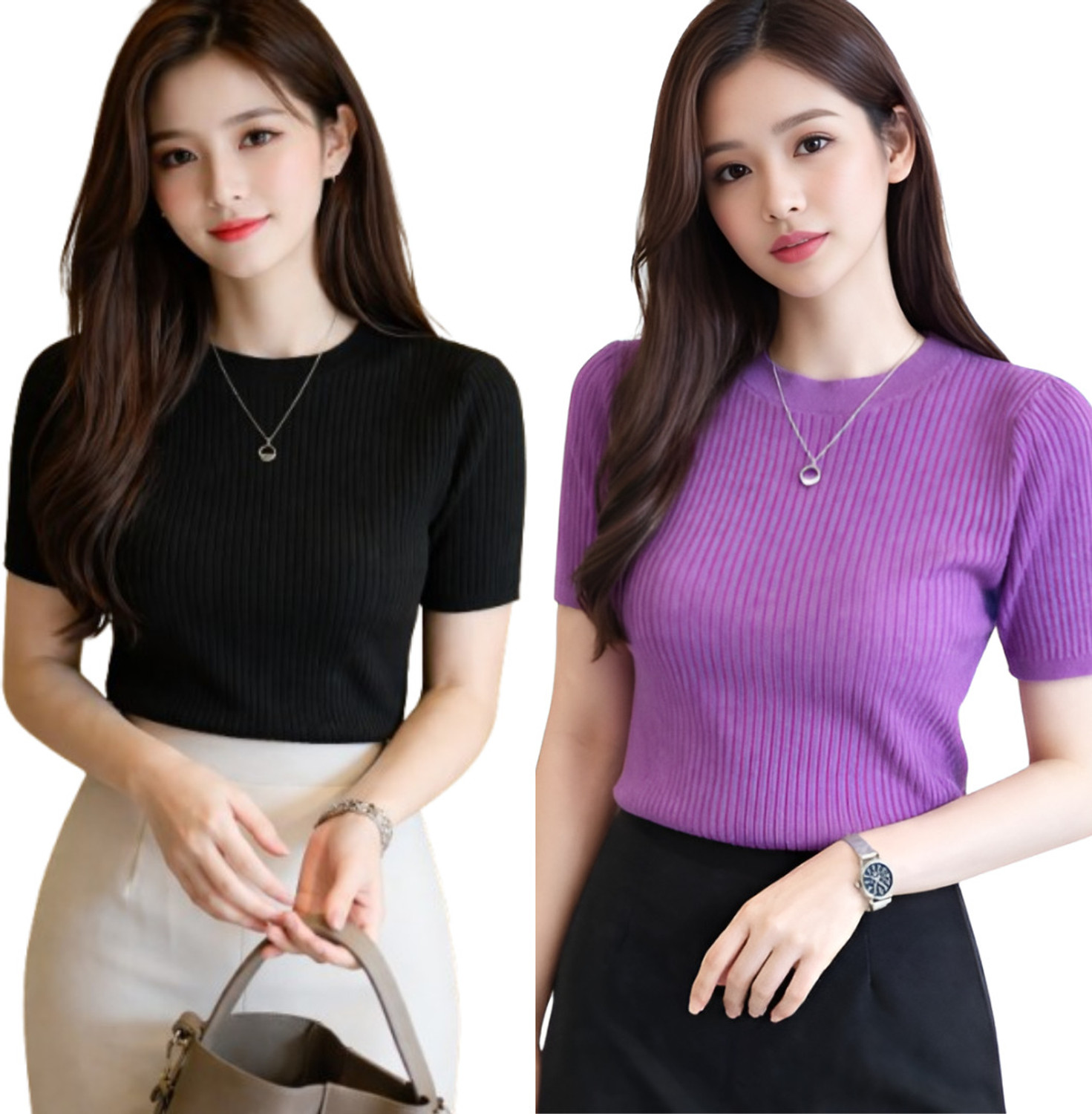 Image of Realglimpse Casual Regular Sleeves Printed Women Black Top